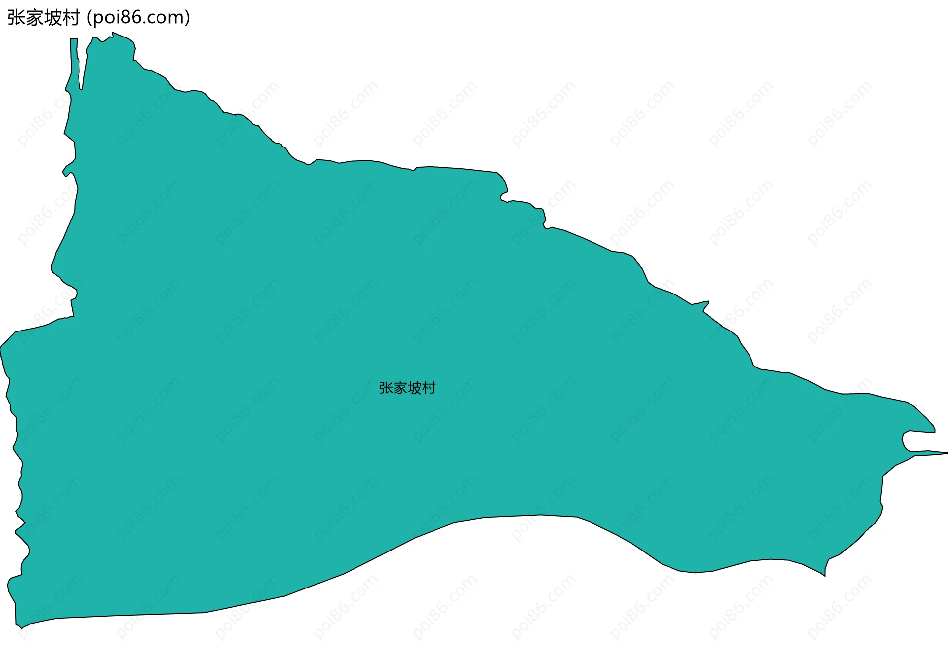 张家坡村边界地图