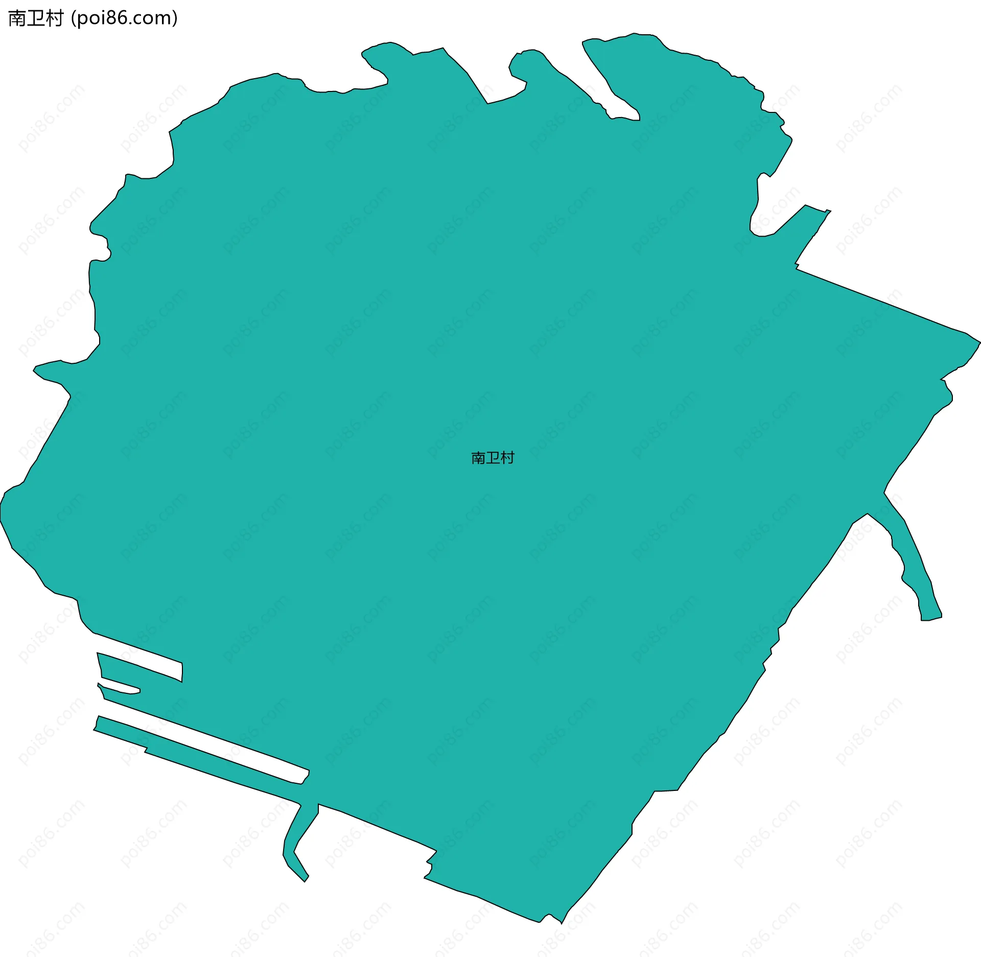 南卫村边界地图