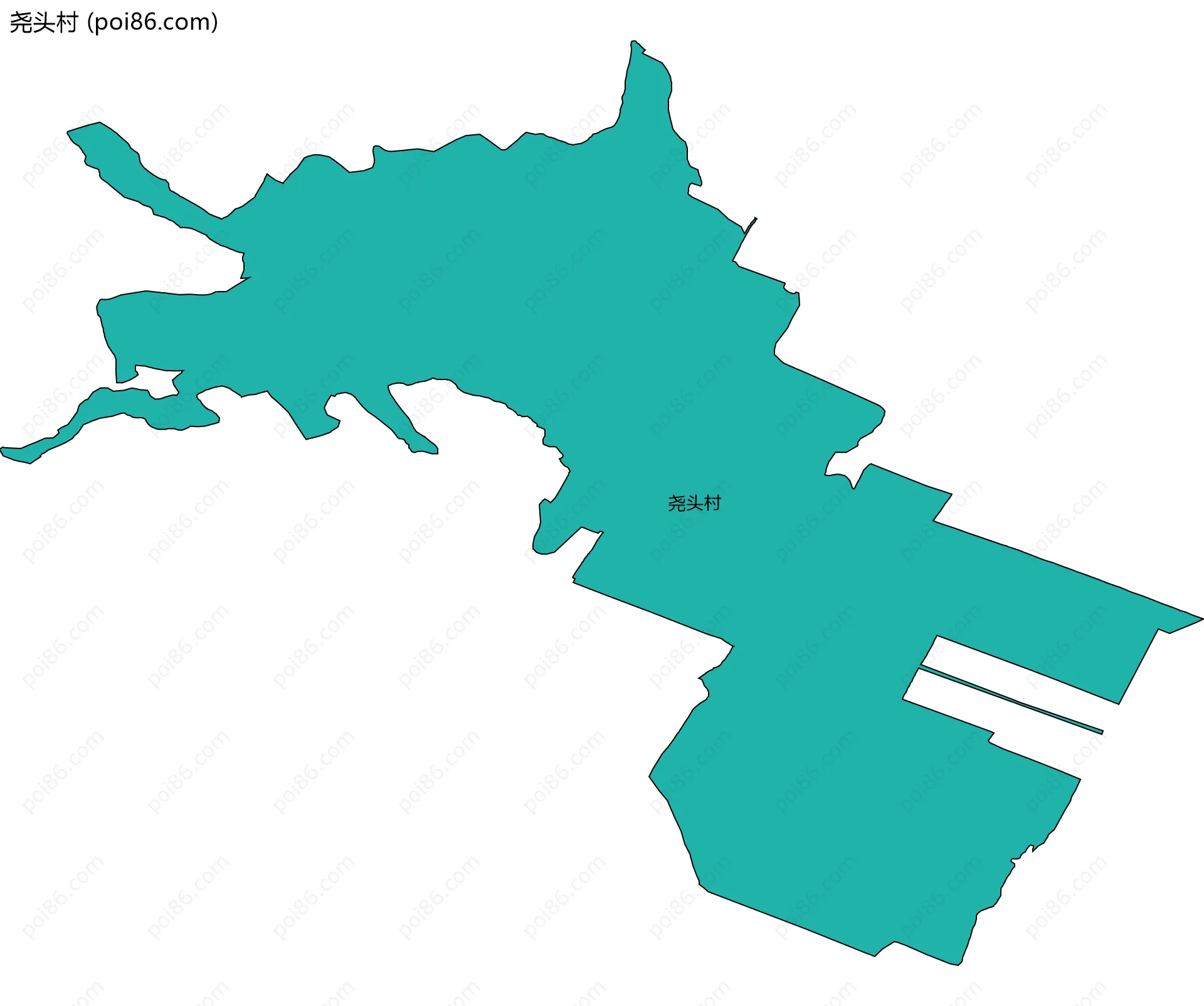 尧头村边界地图