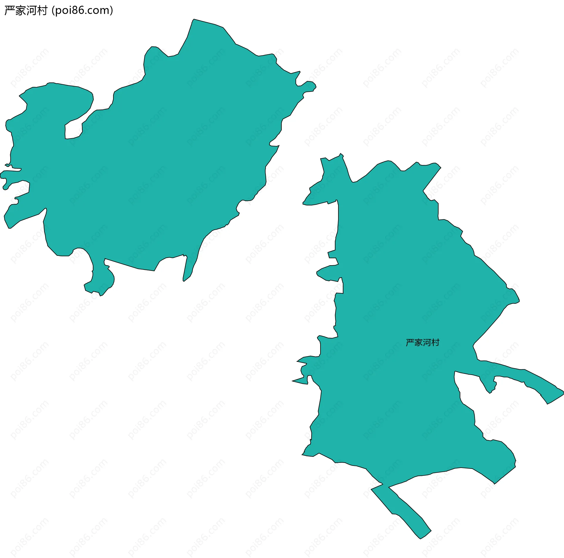 严家河村边界地图