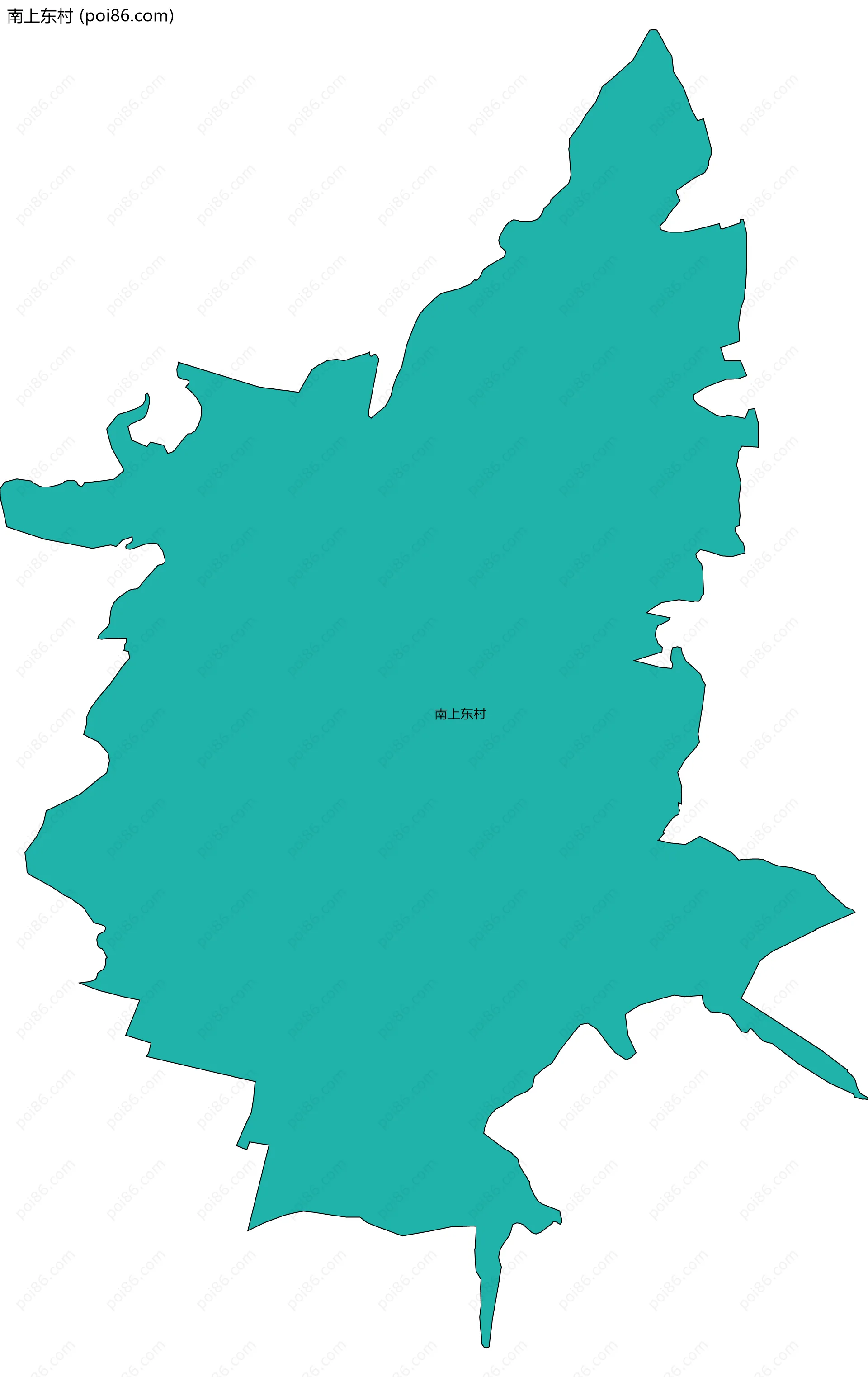 南上东村边界地图