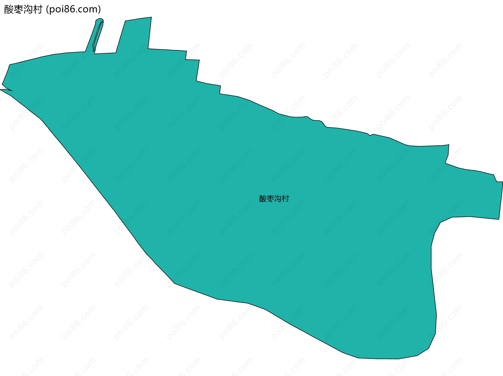 酸枣沟村边界地图
