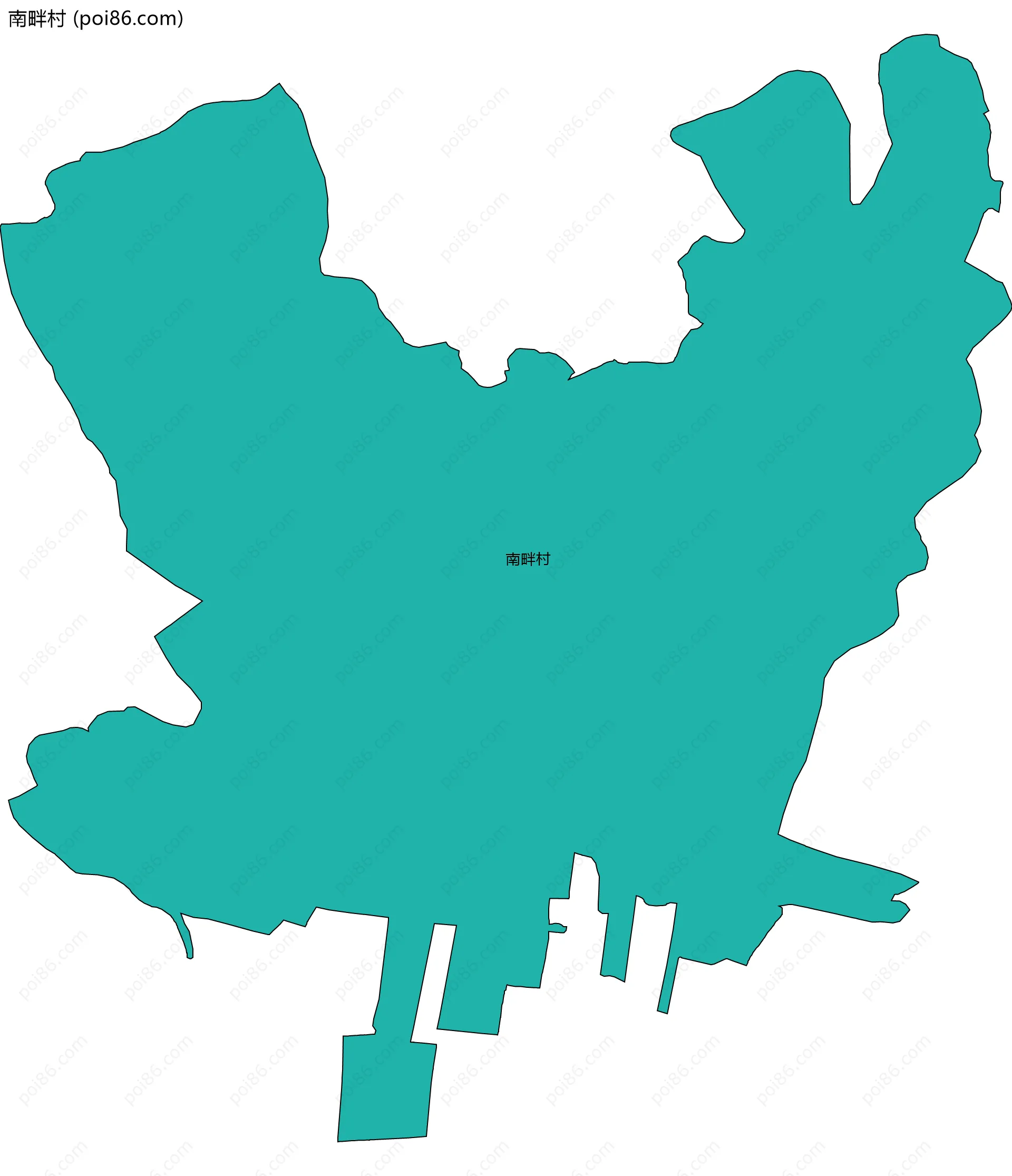 南畔村边界地图
