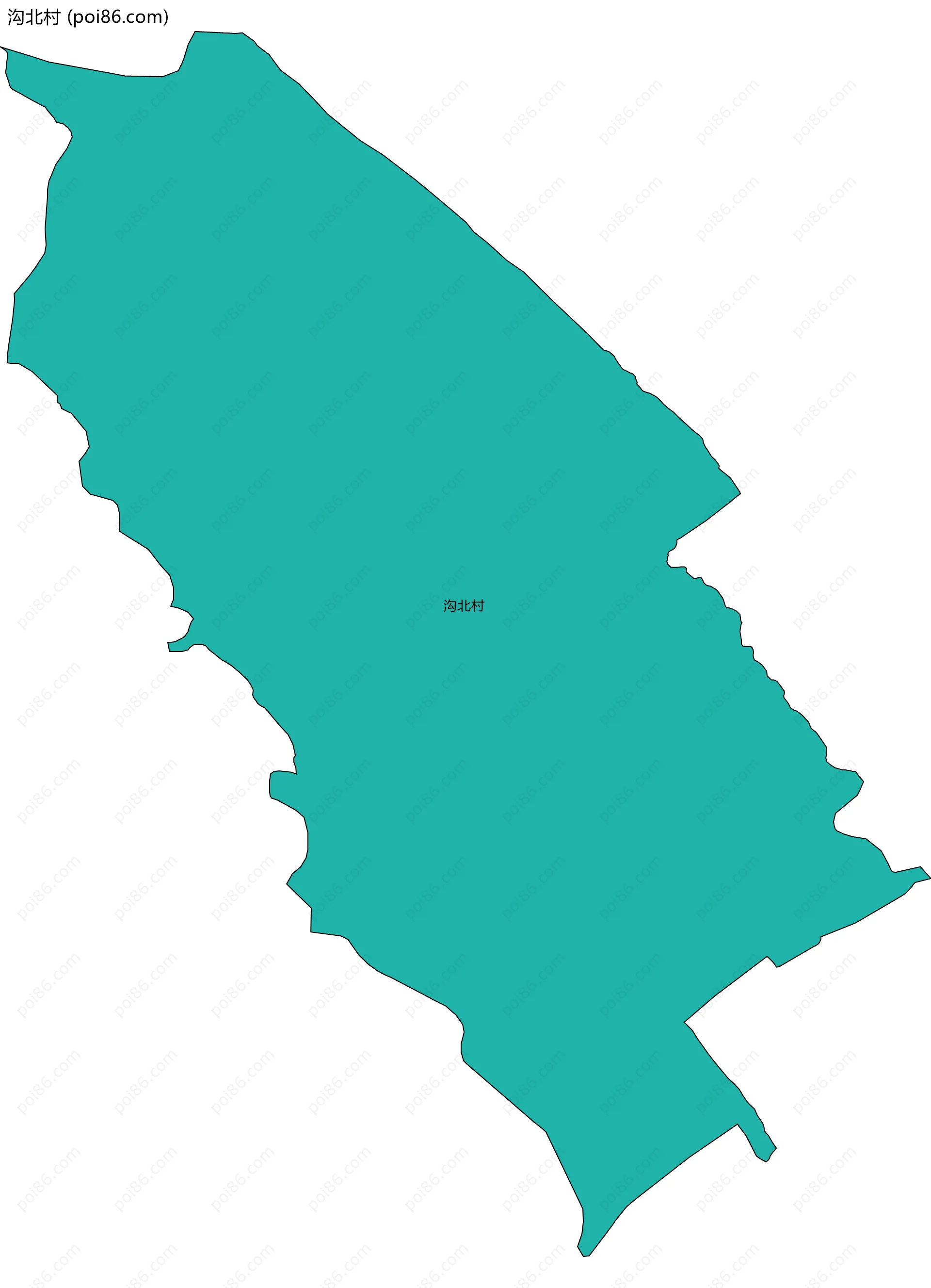 沟北村边界地图