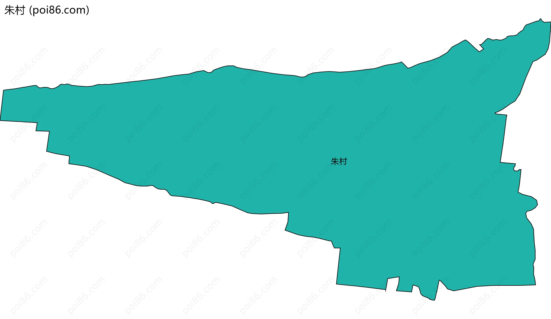 朱村边界地图