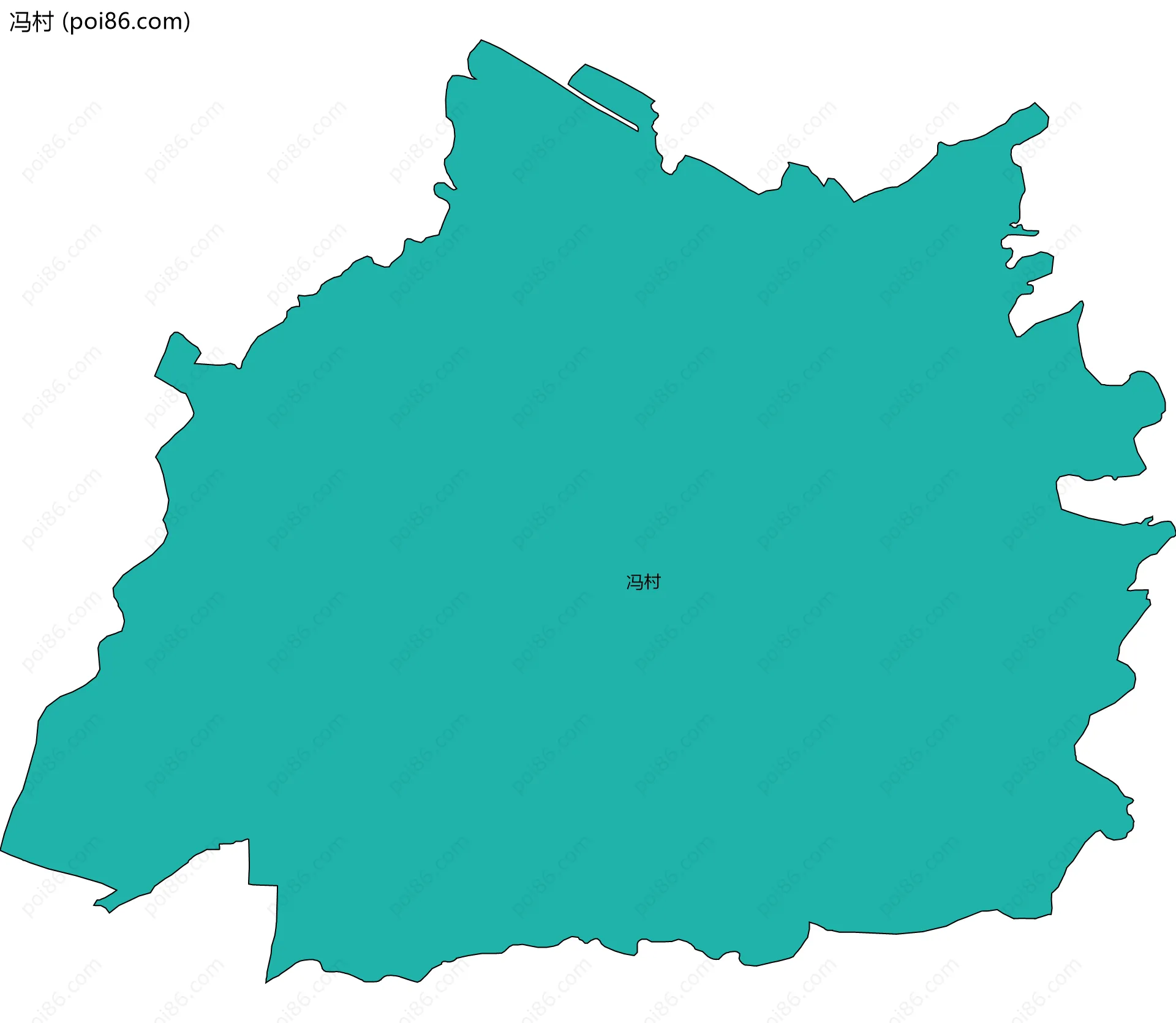 冯村边界地图