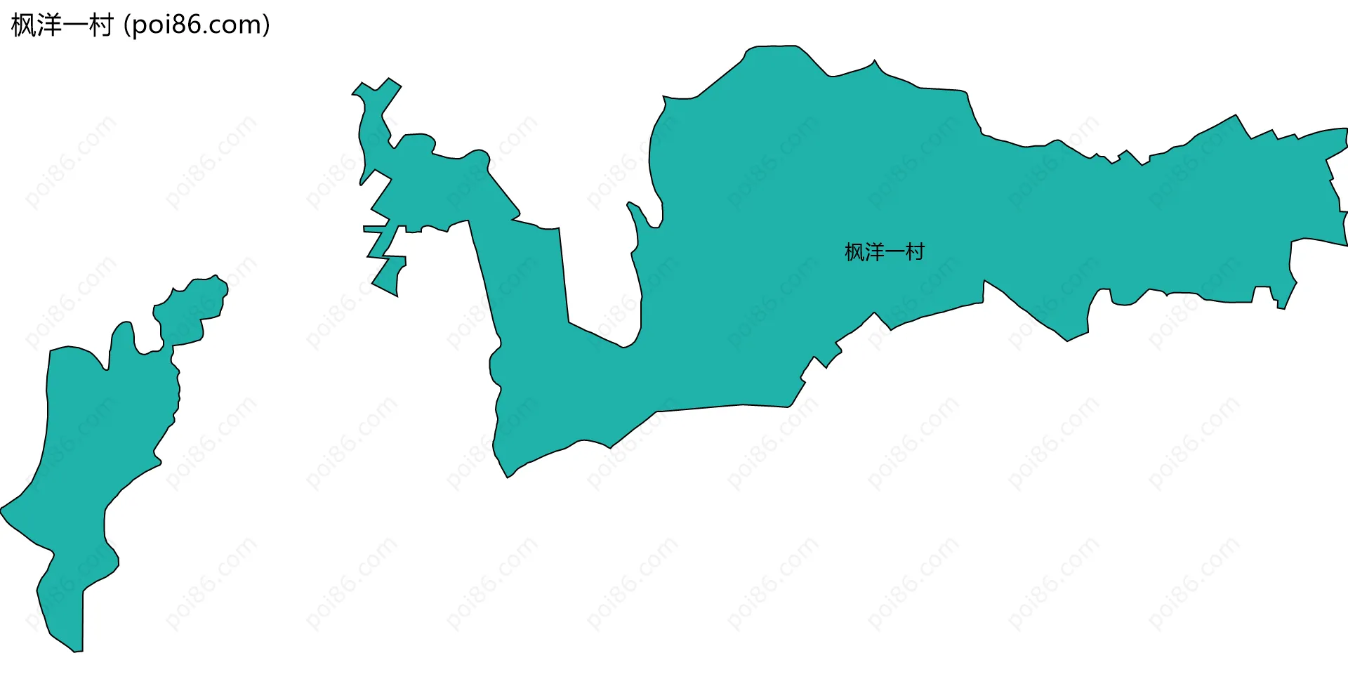 枫洋一村边界地图