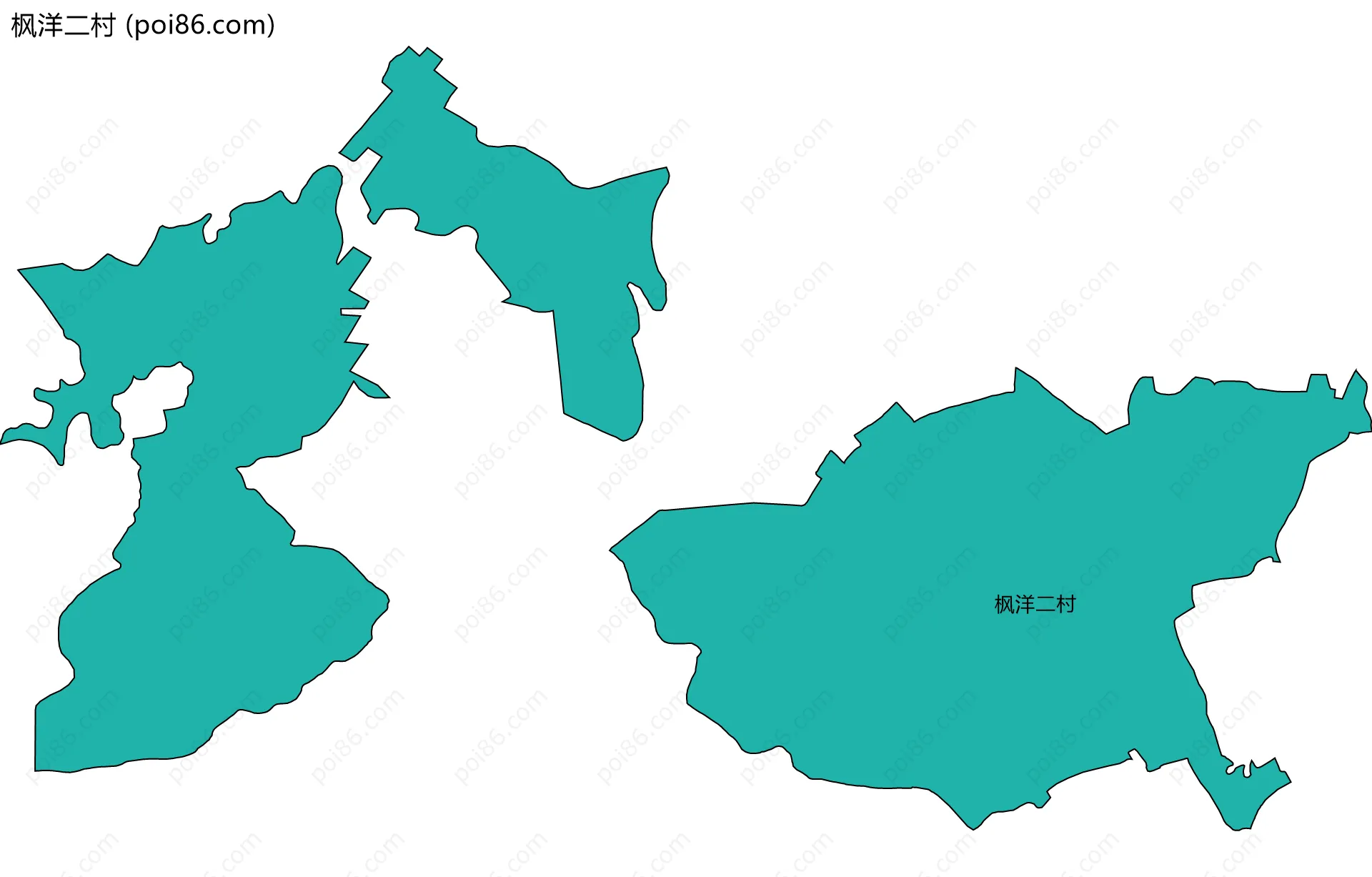 枫洋二村边界地图