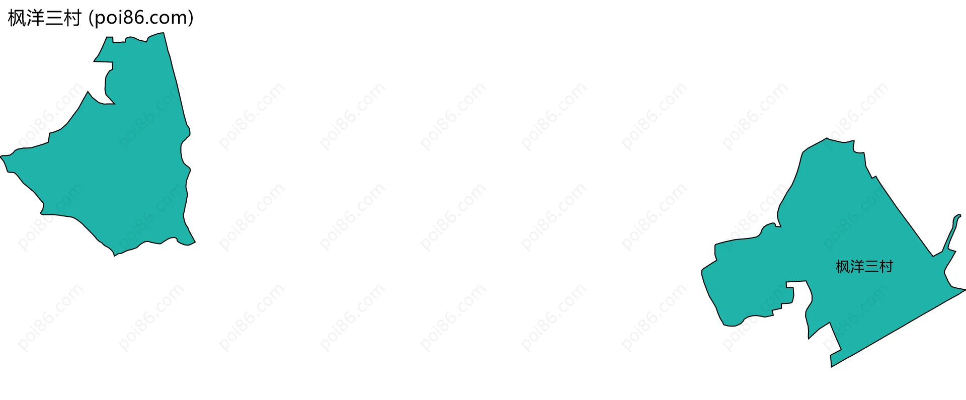 枫洋三村边界地图