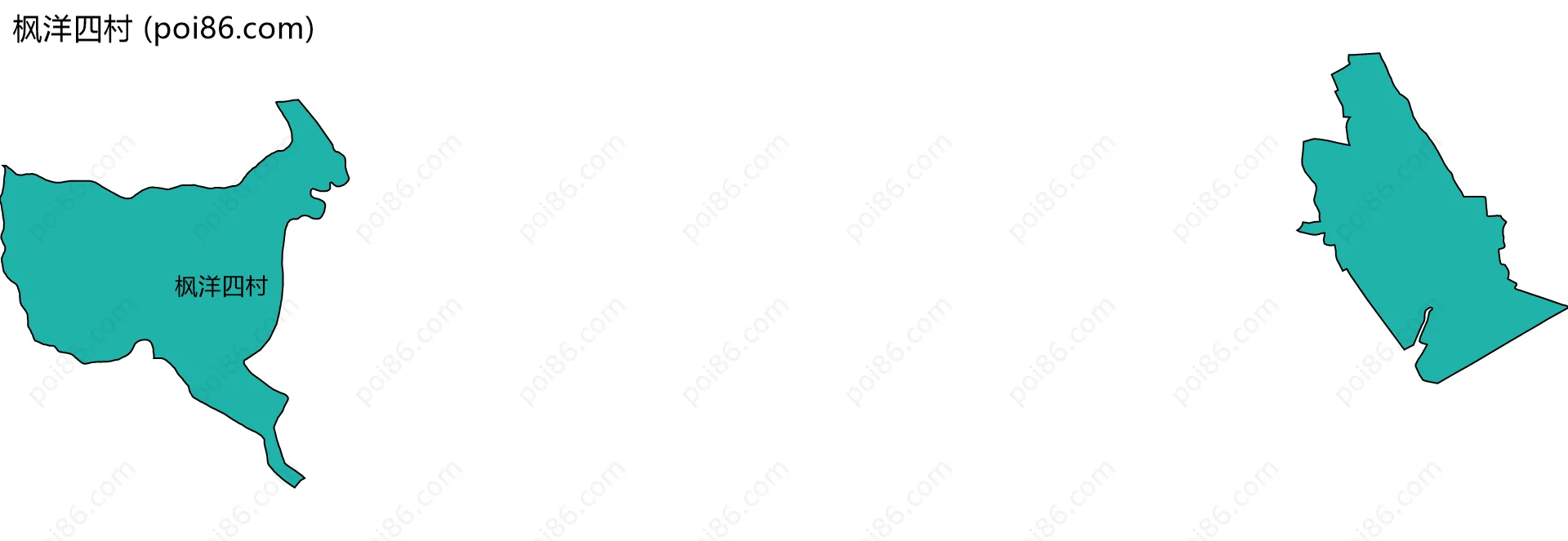 枫洋四村边界地图