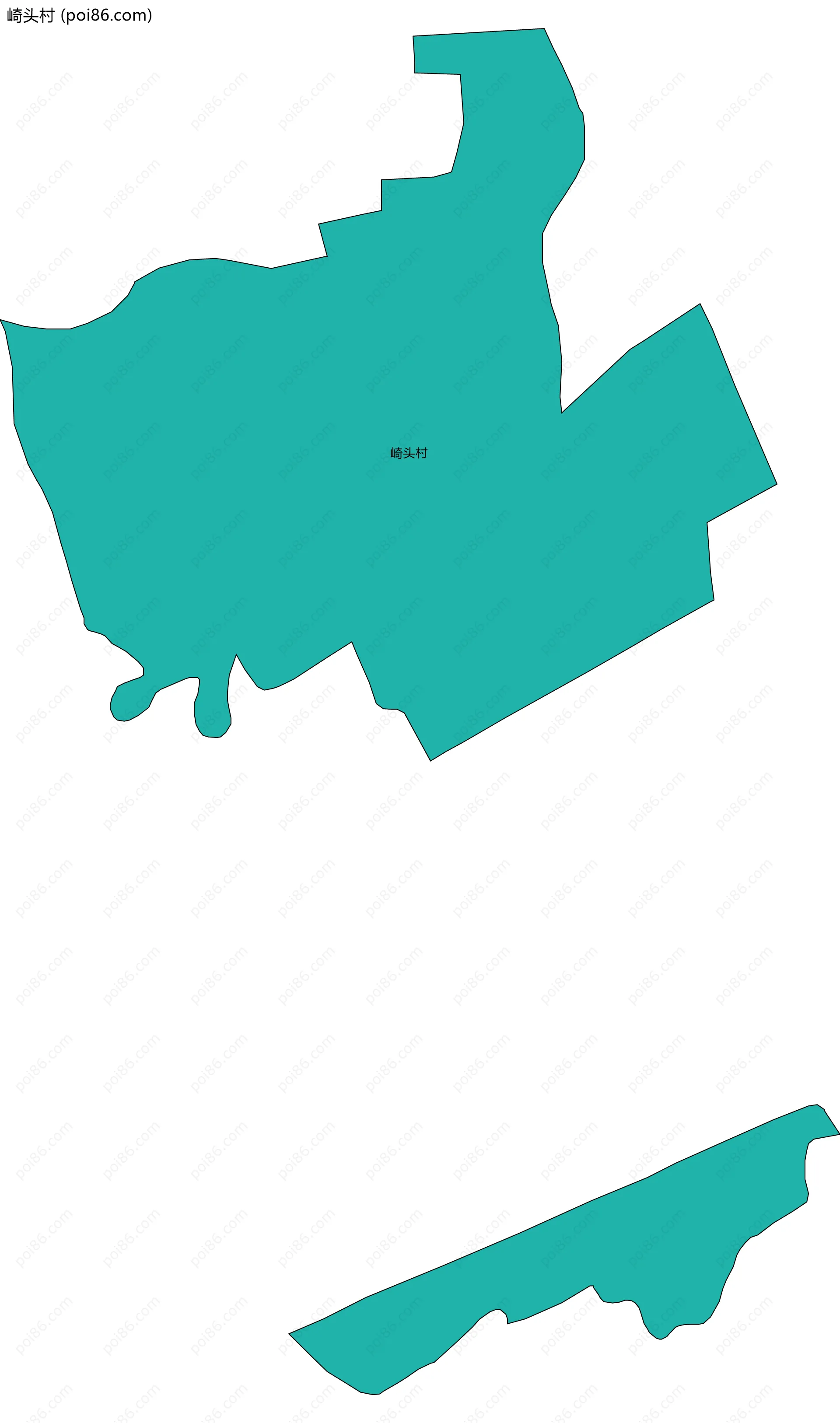 崎头村边界地图