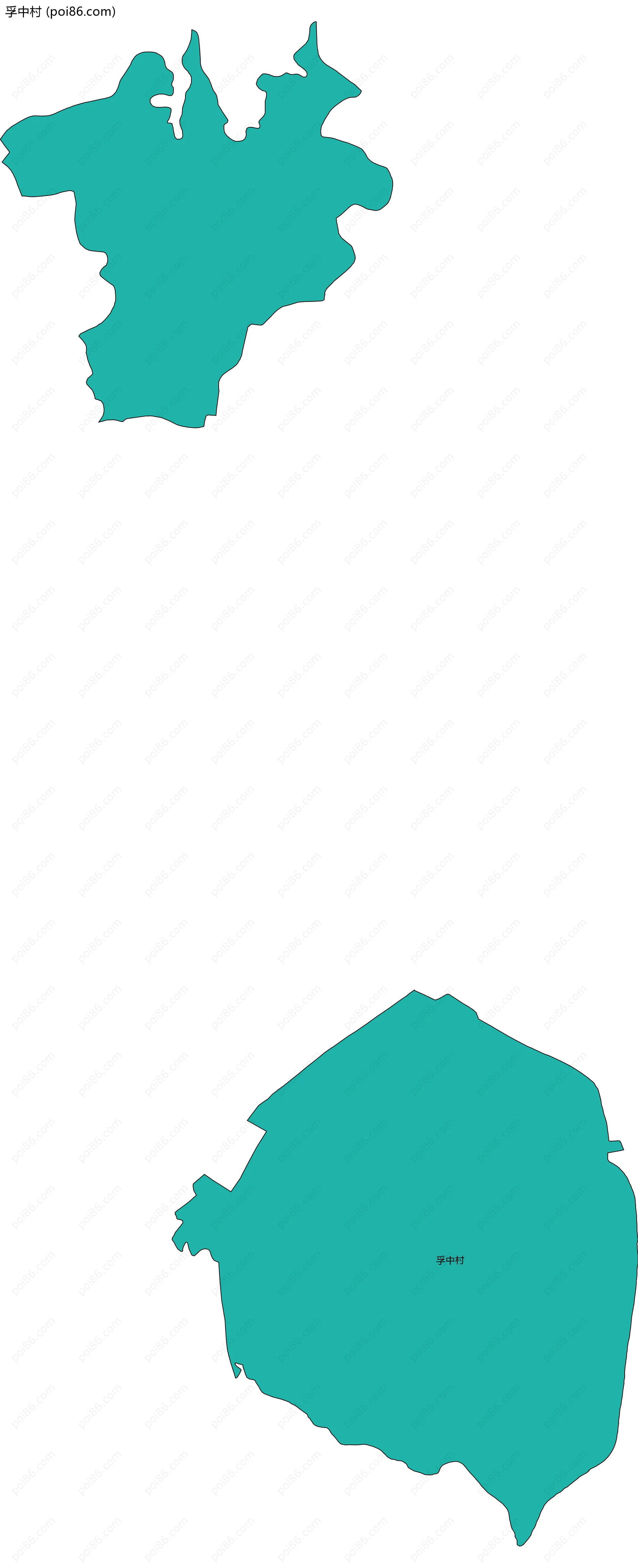 孚中村边界地图