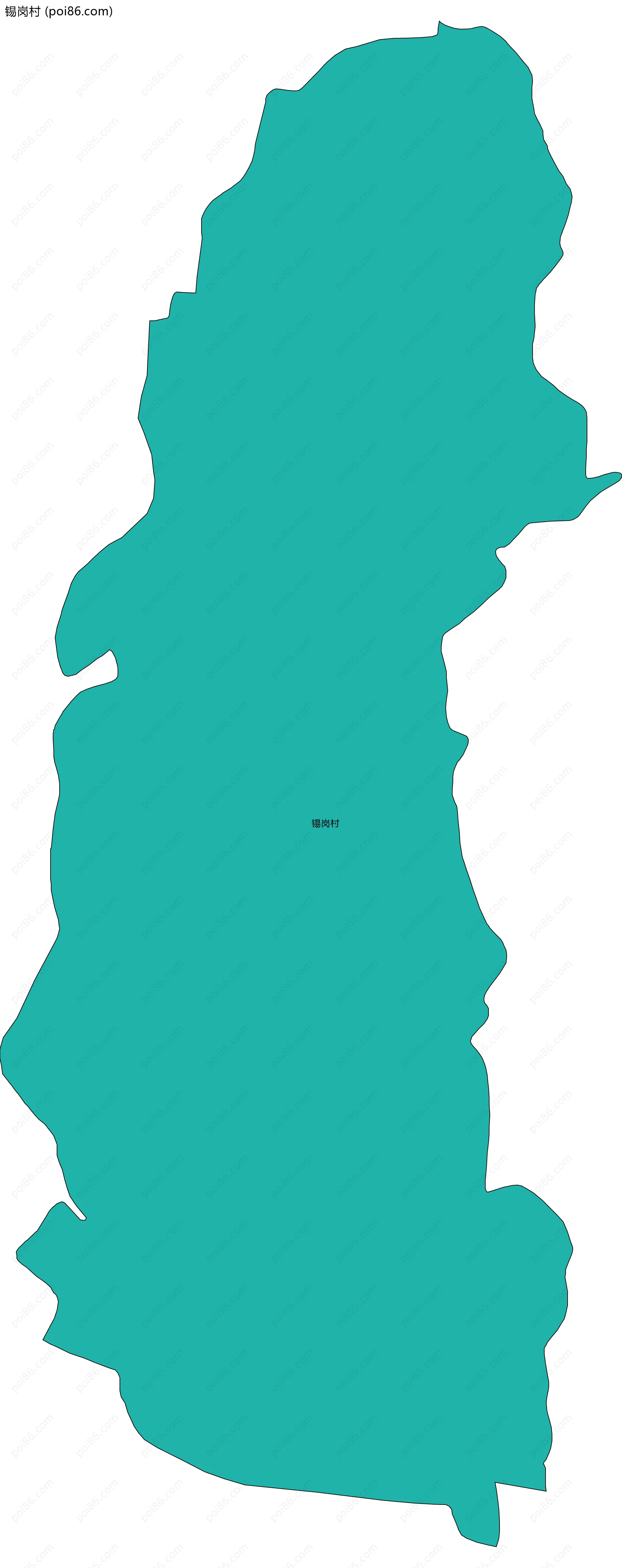 锡岗村边界地图