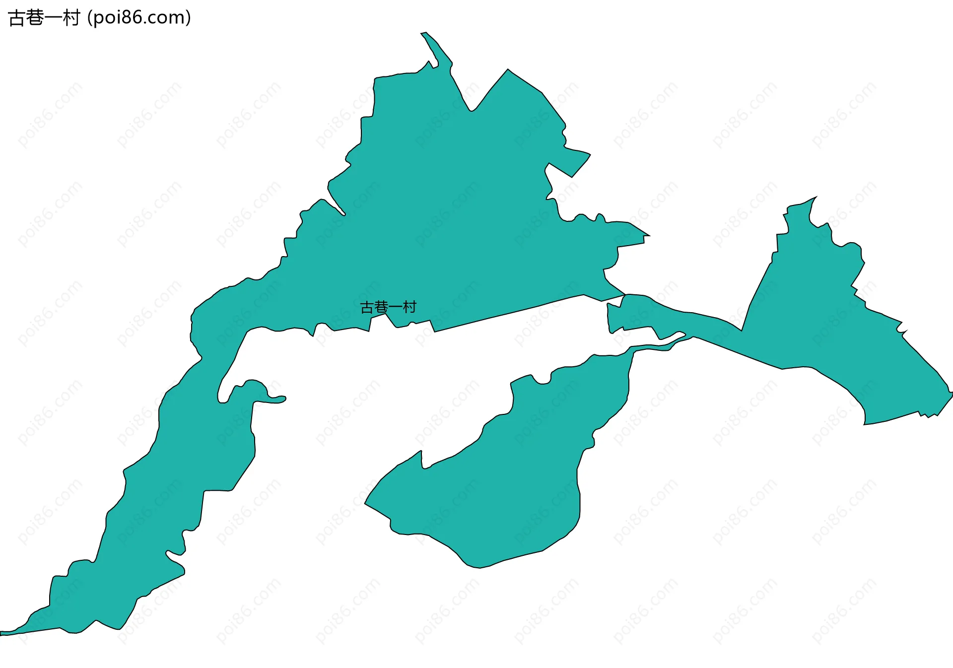 古巷一村边界地图