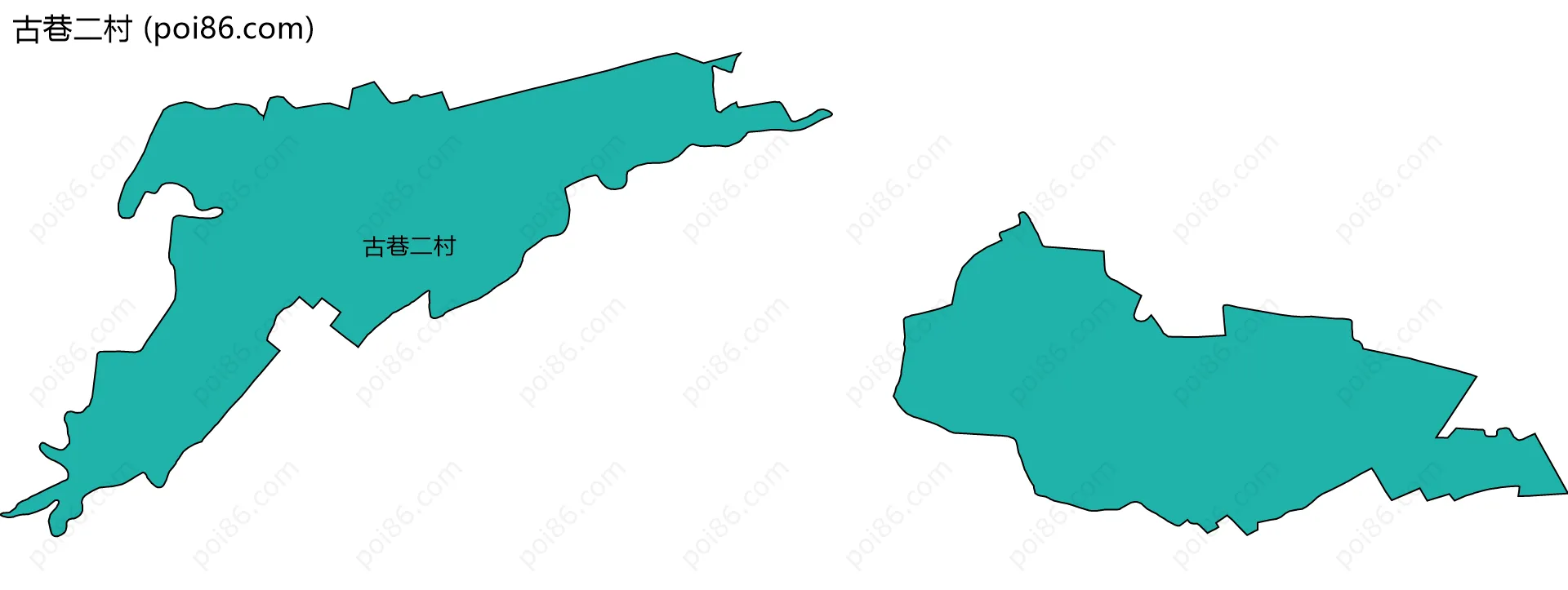 古巷二村边界地图