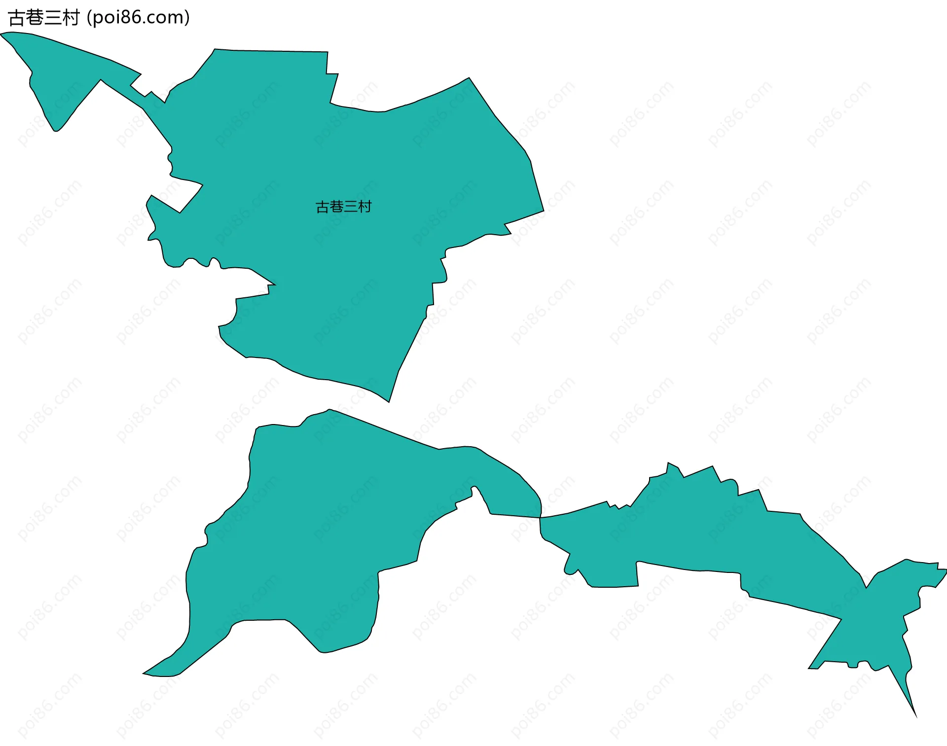 古巷三村边界地图