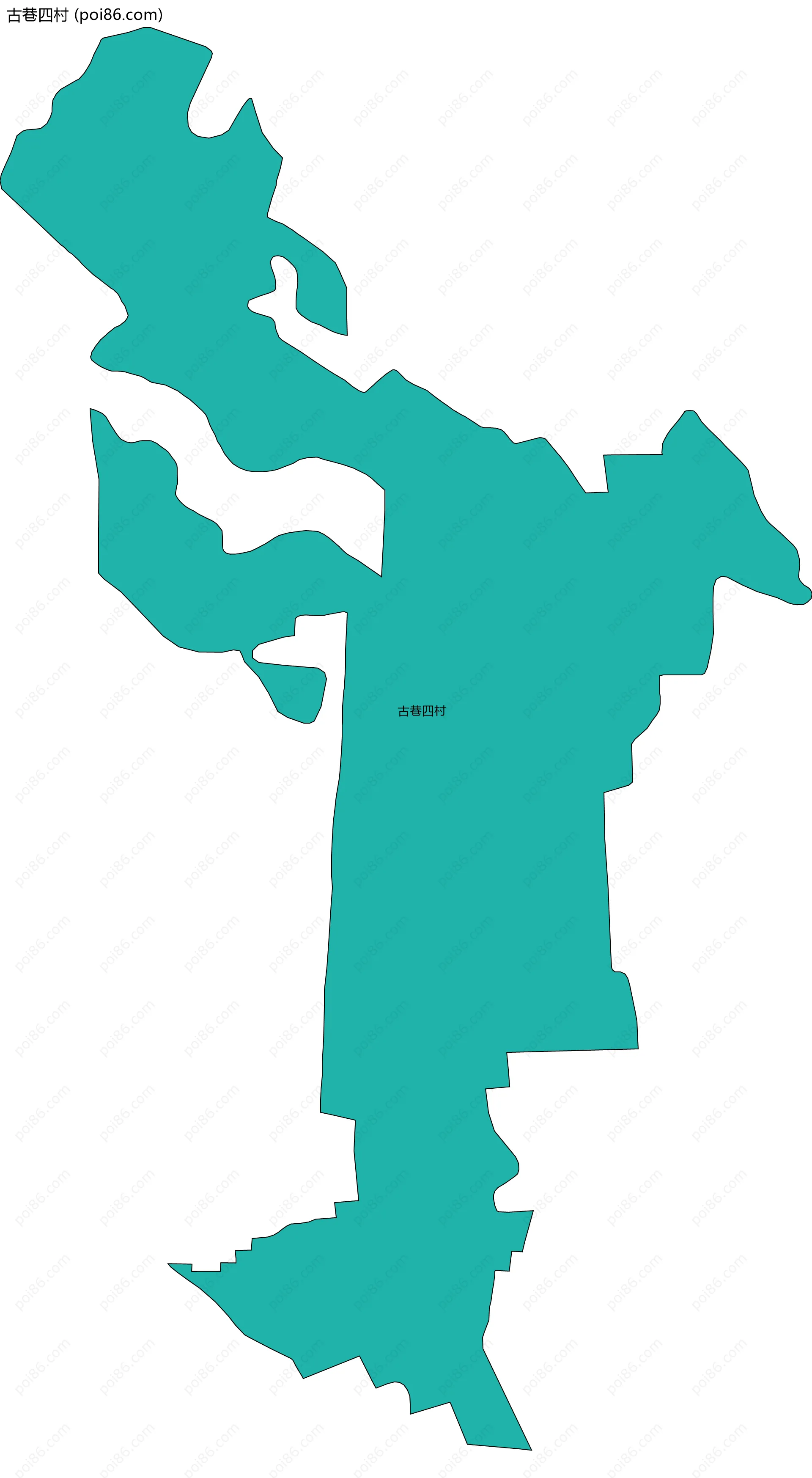古巷四村边界地图