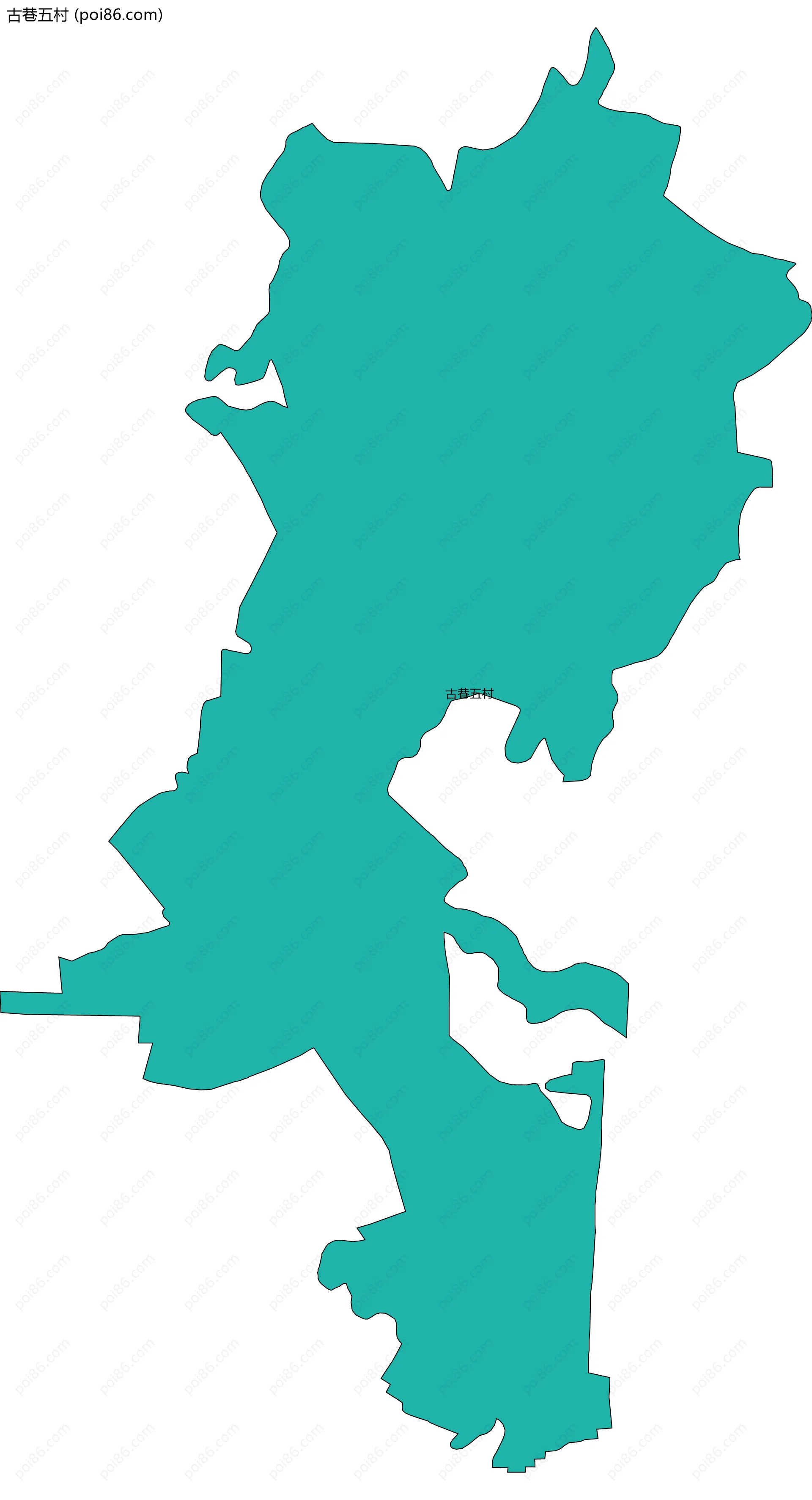 古巷五村边界地图