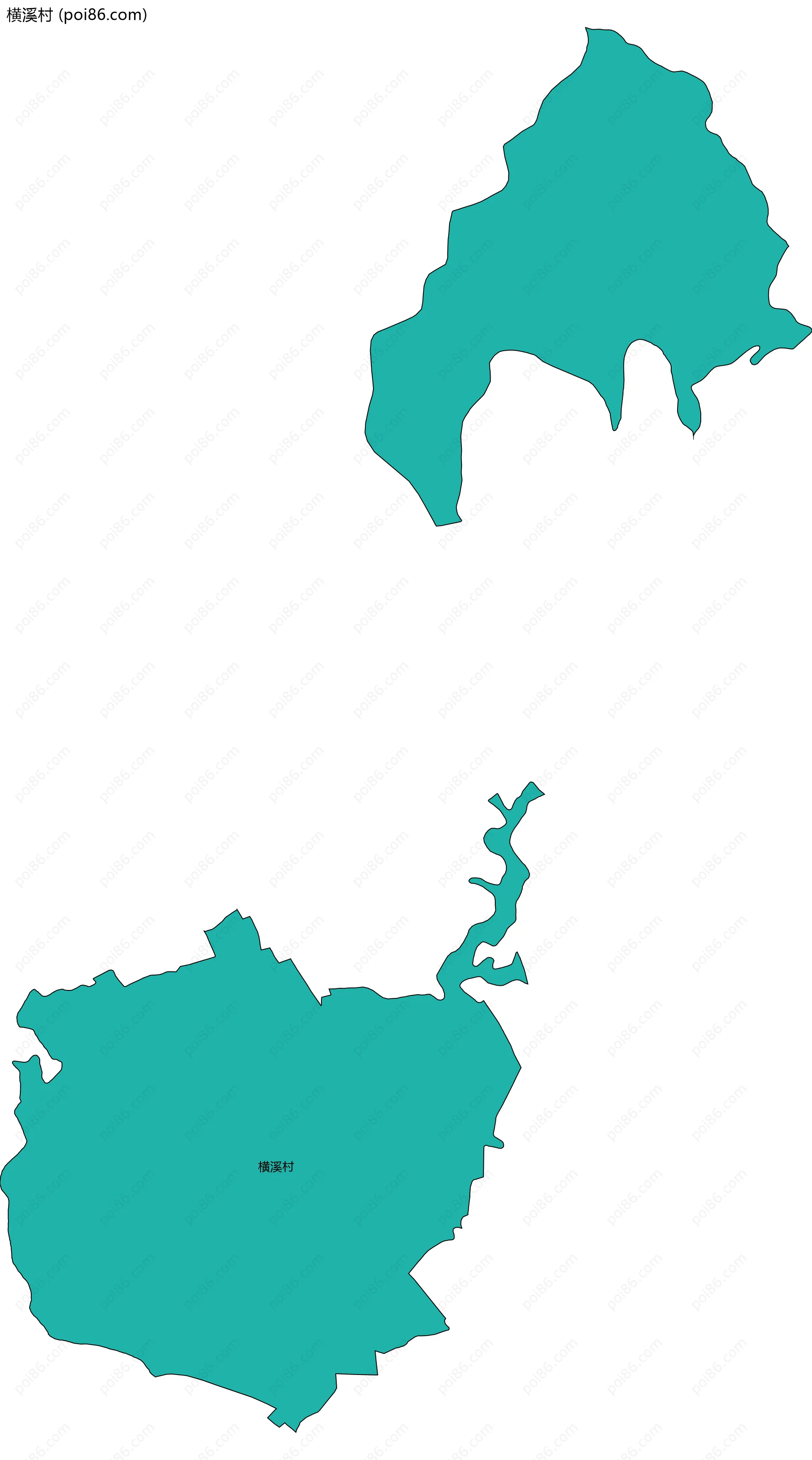 横溪村边界地图