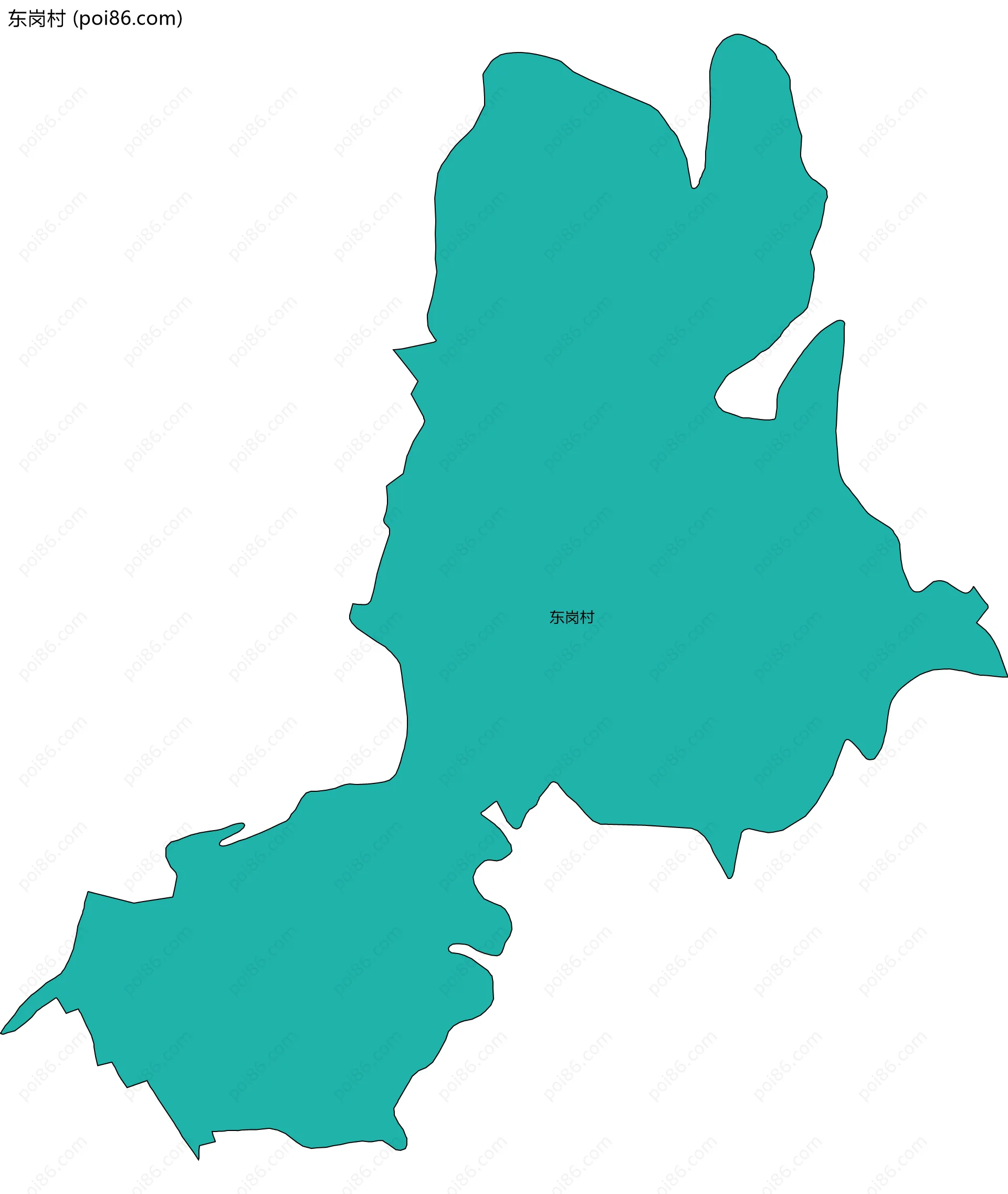 东岗村边界地图