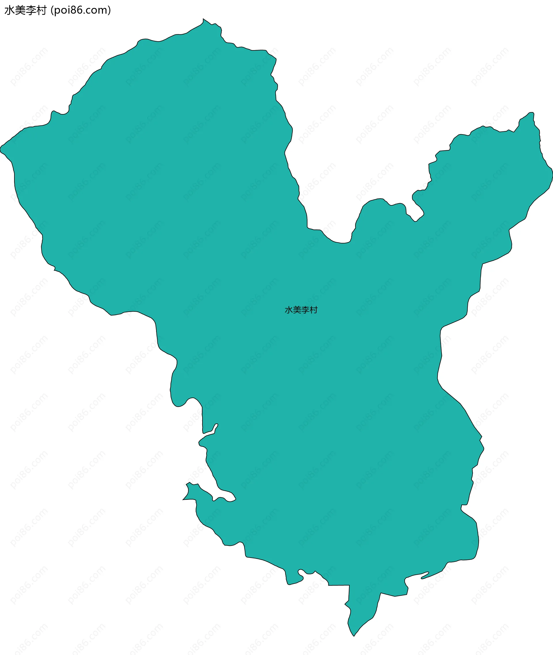 水美李村边界地图