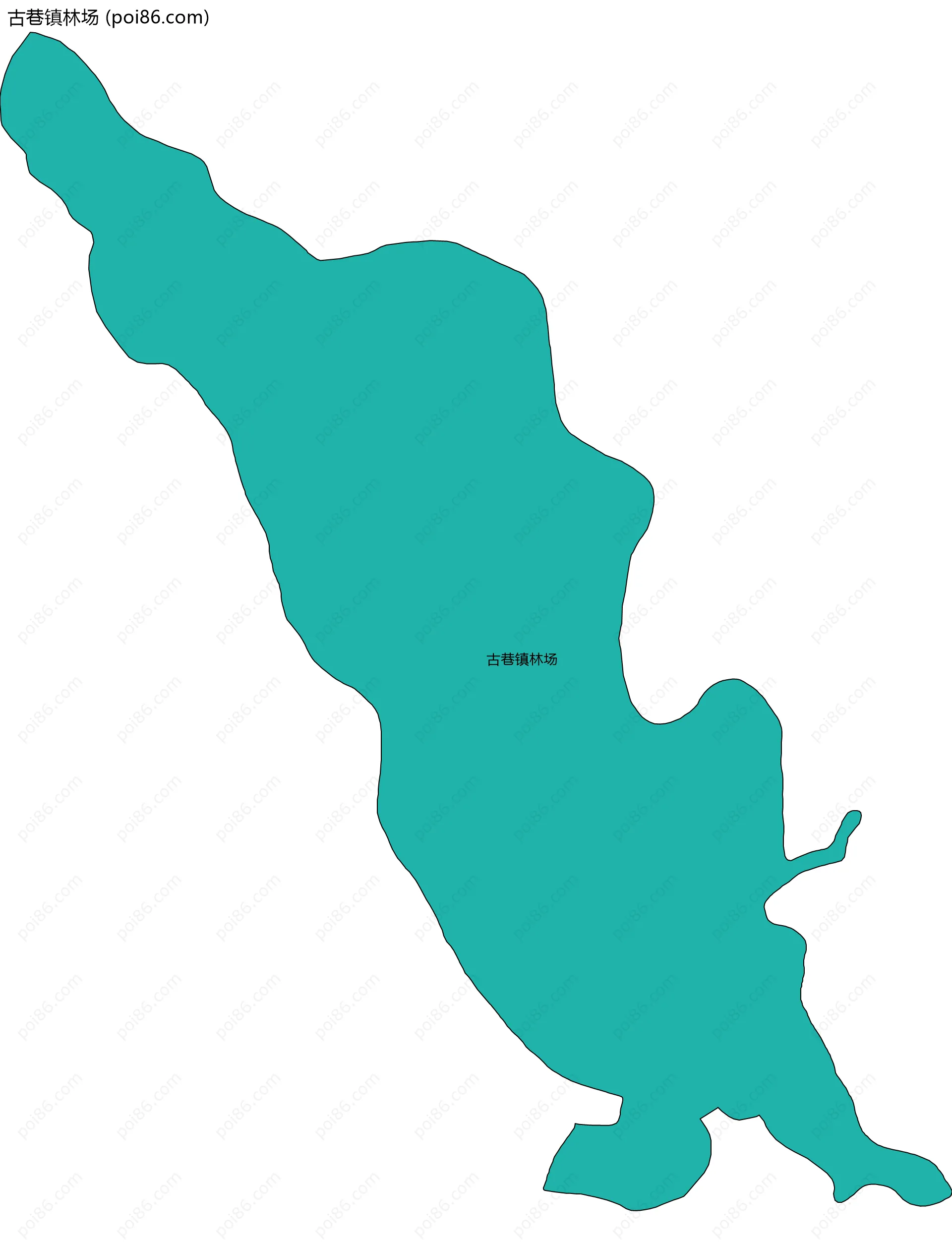 古巷镇林场边界地图