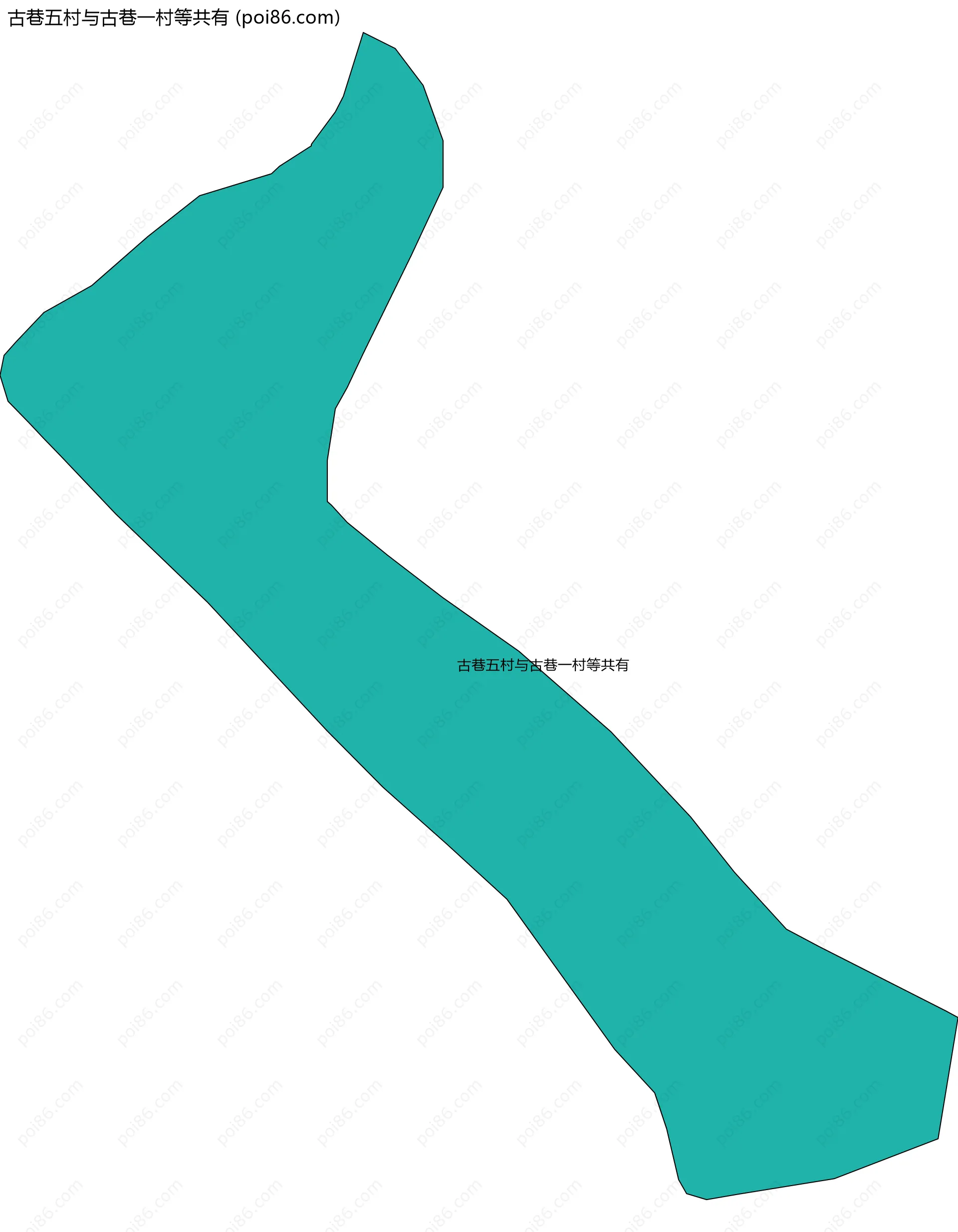 古巷五村与古巷一村等共有边界地图