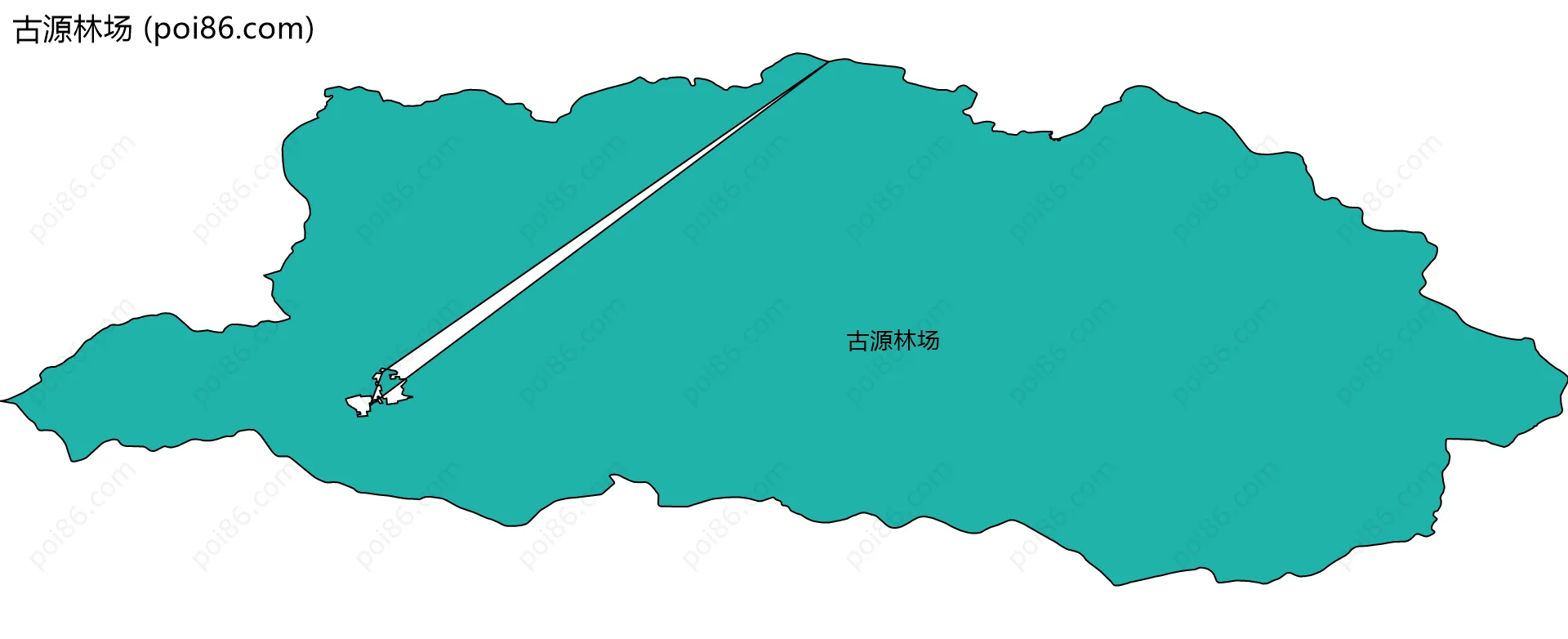 古源林场边界地图(五级行政区划)