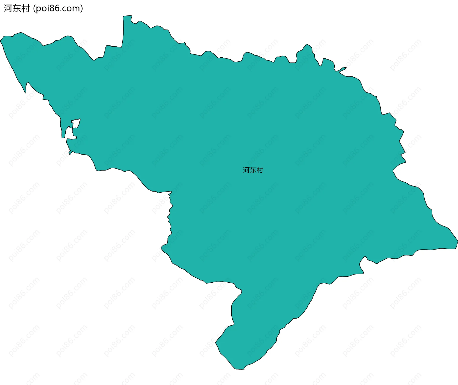 河东村边界地图