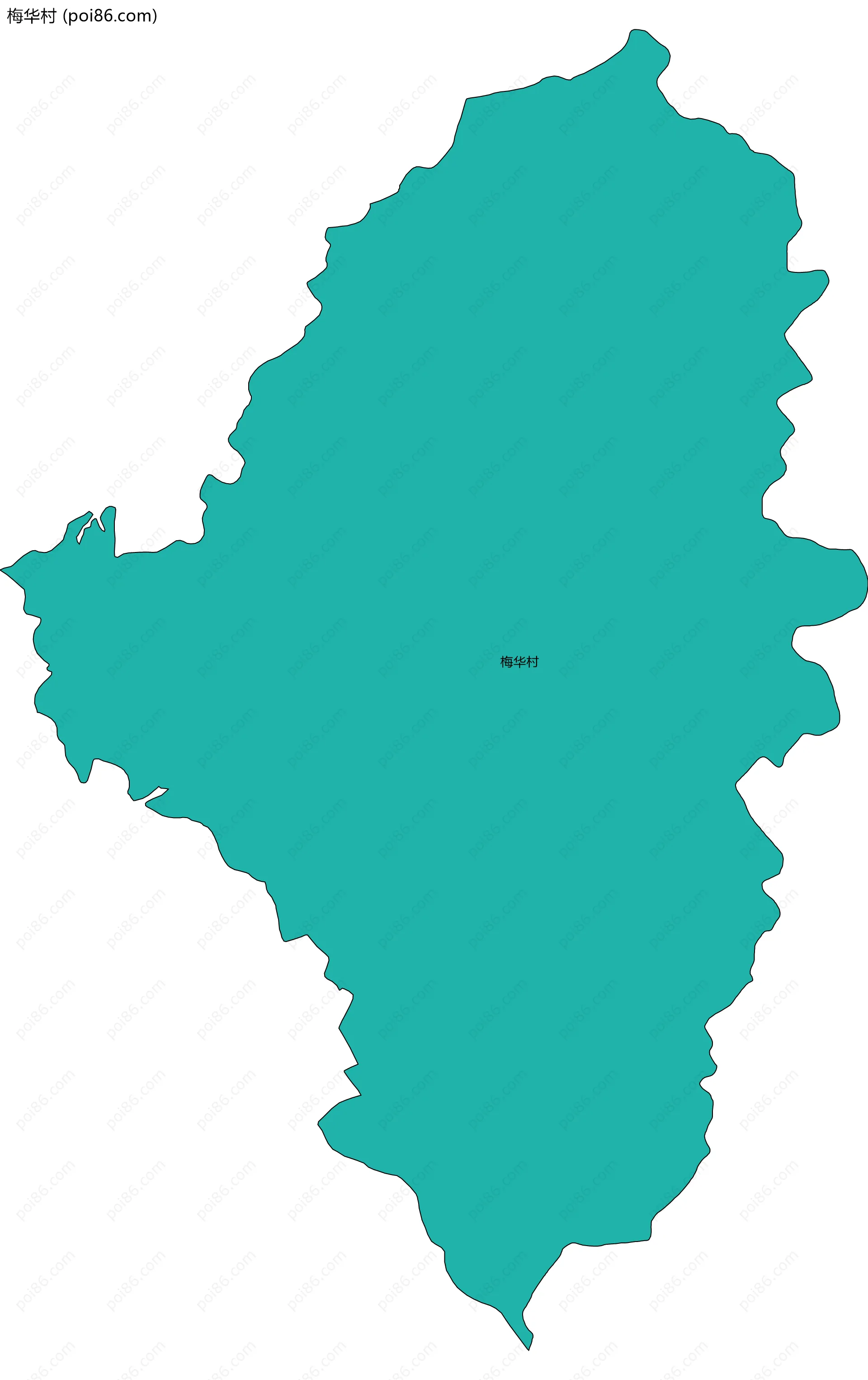 梅华村边界地图