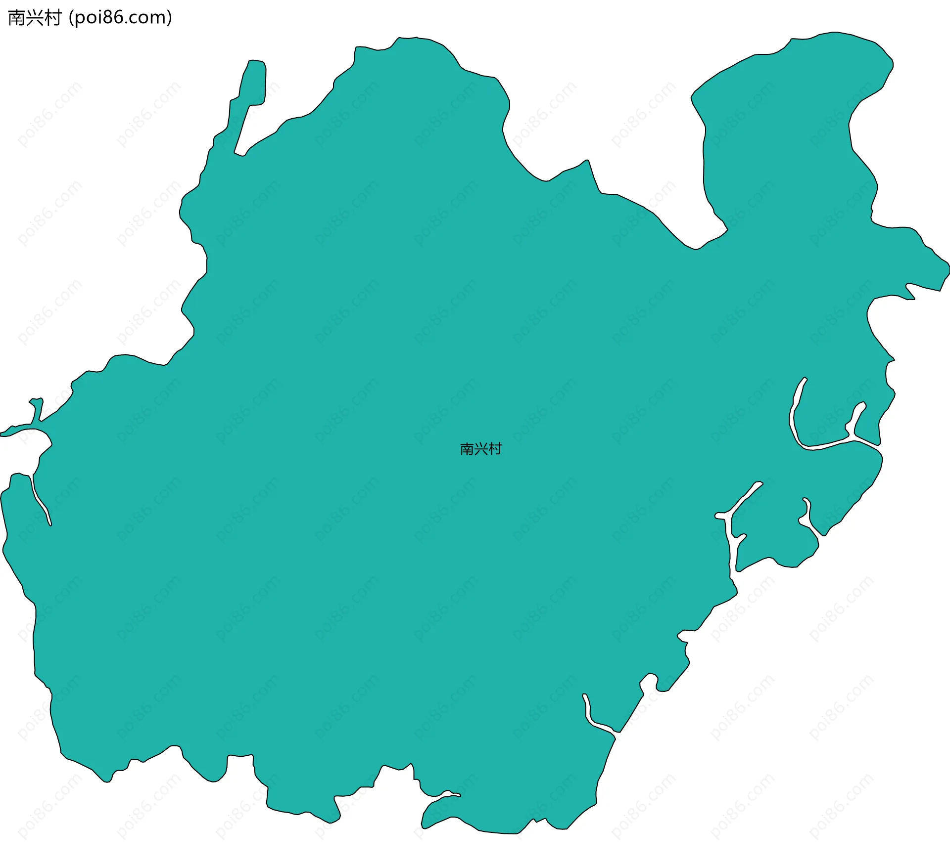 南兴村边界地图