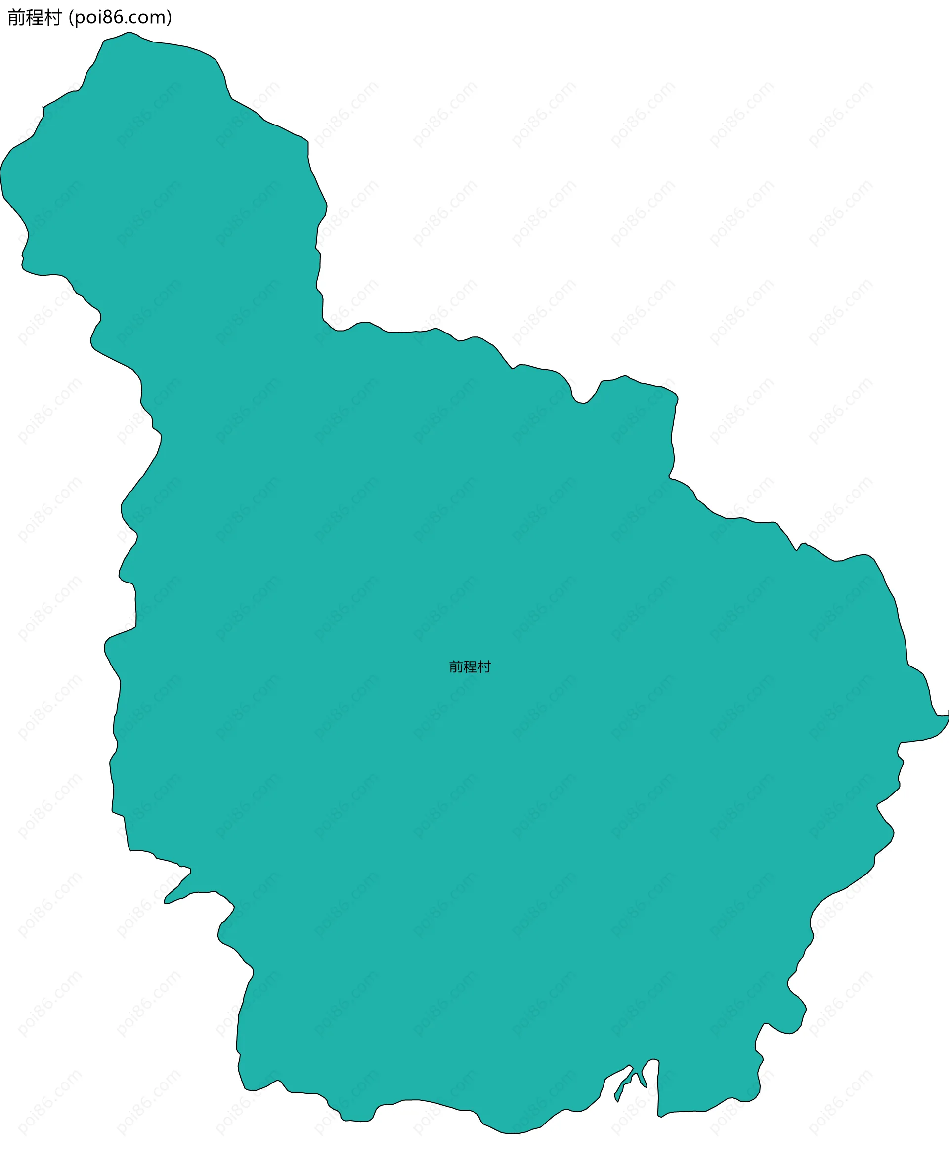 前程村边界地图