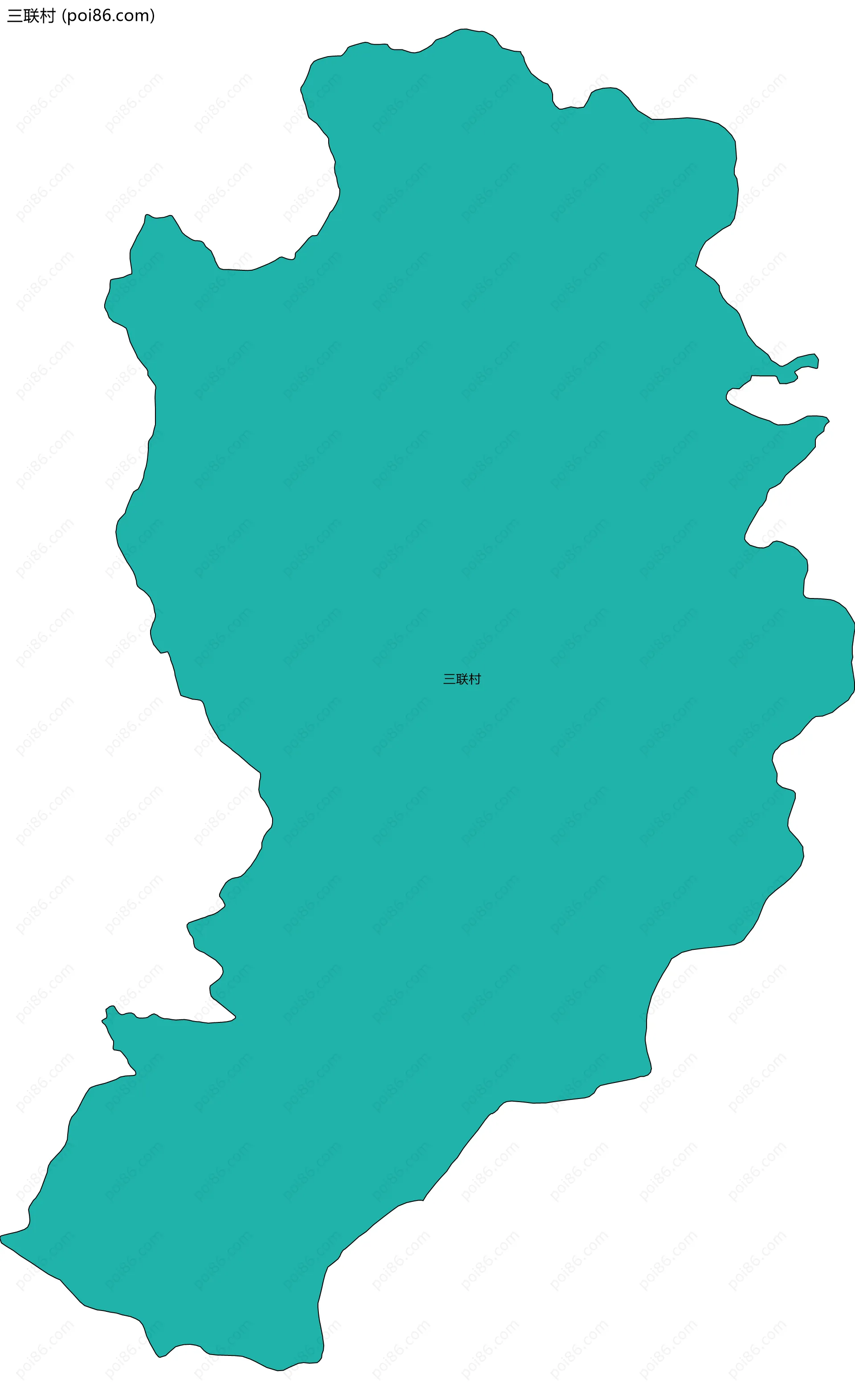 三联村边界地图