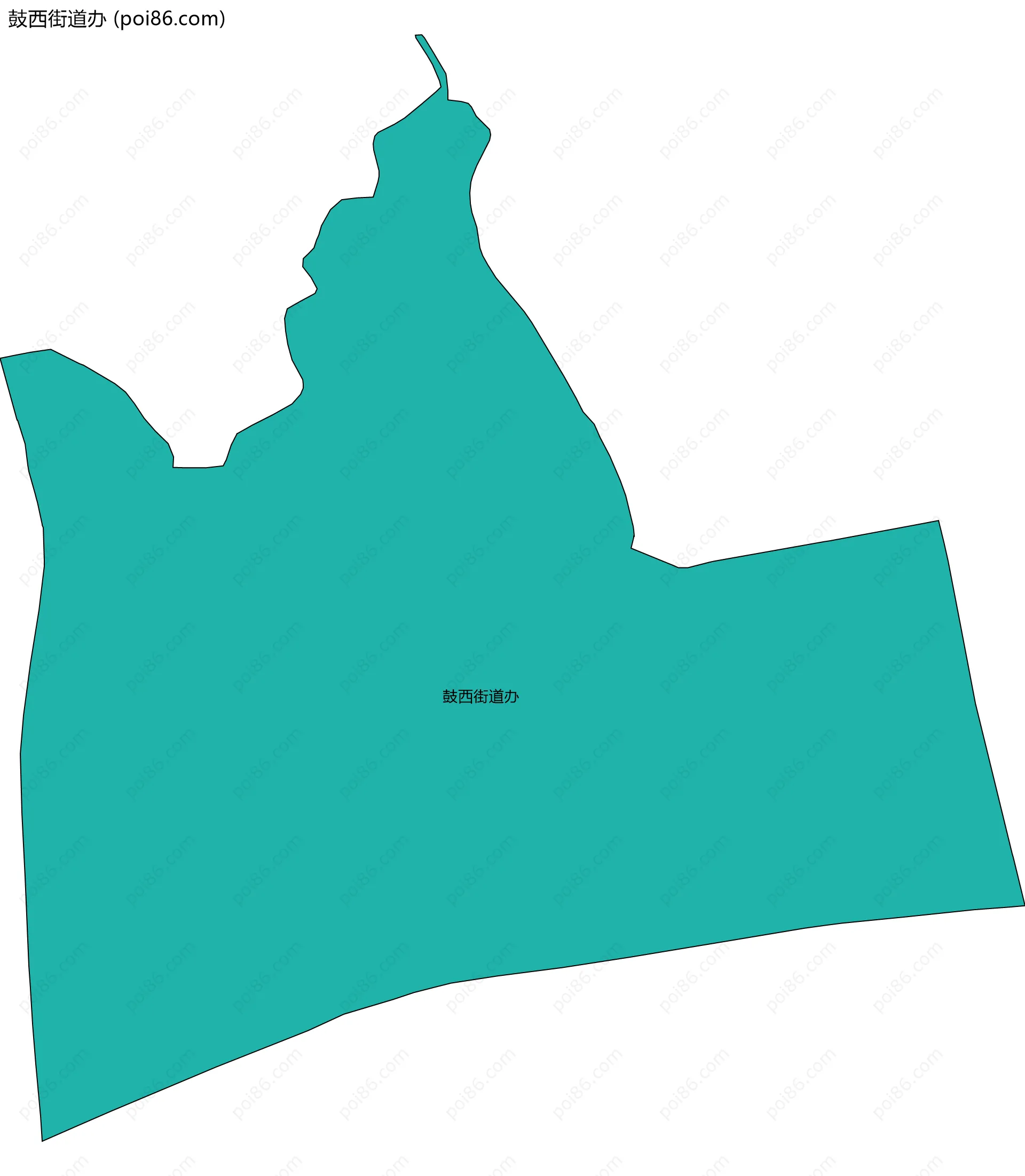 鼓西街道办边界地图