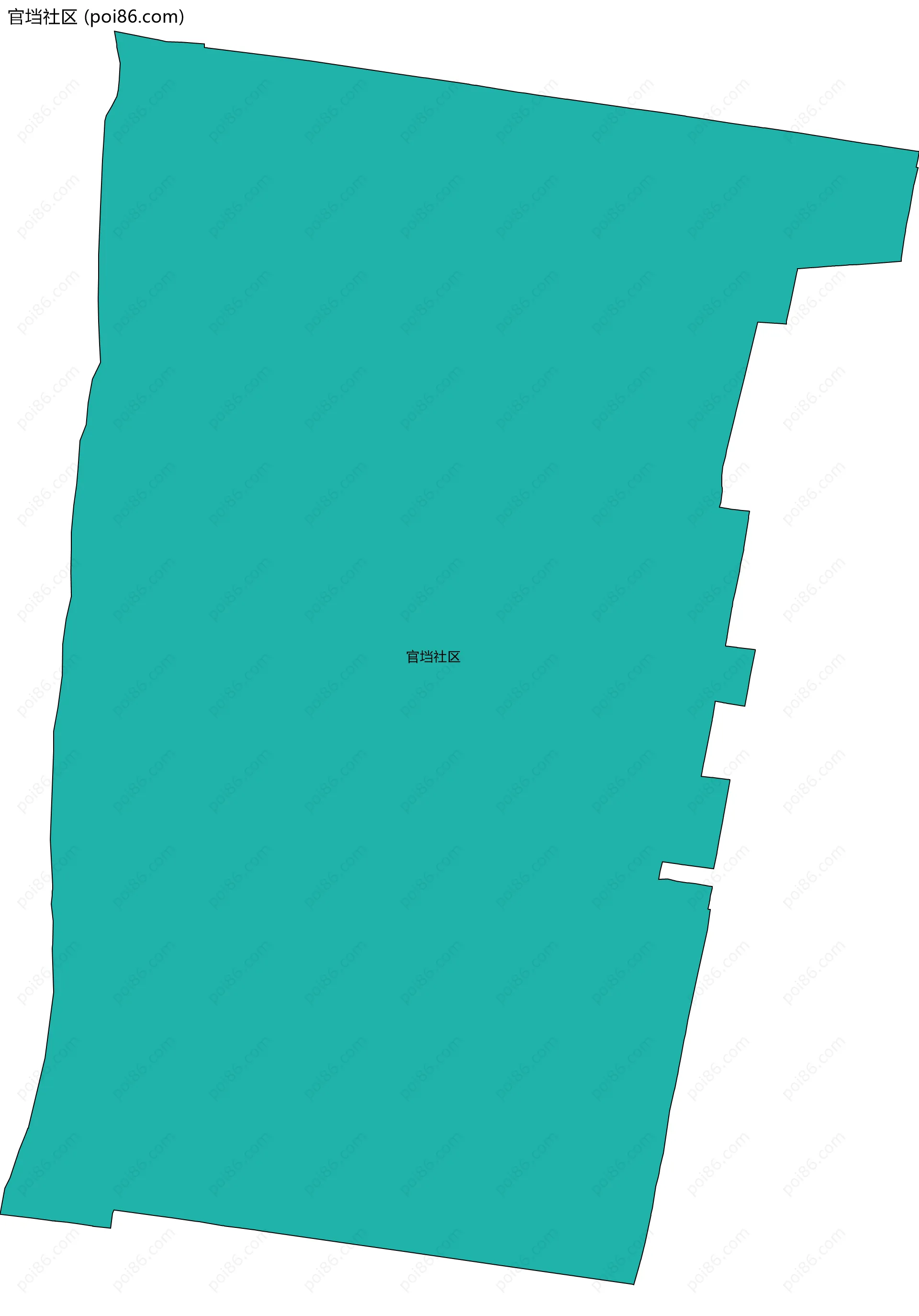 官垱社区边界地图