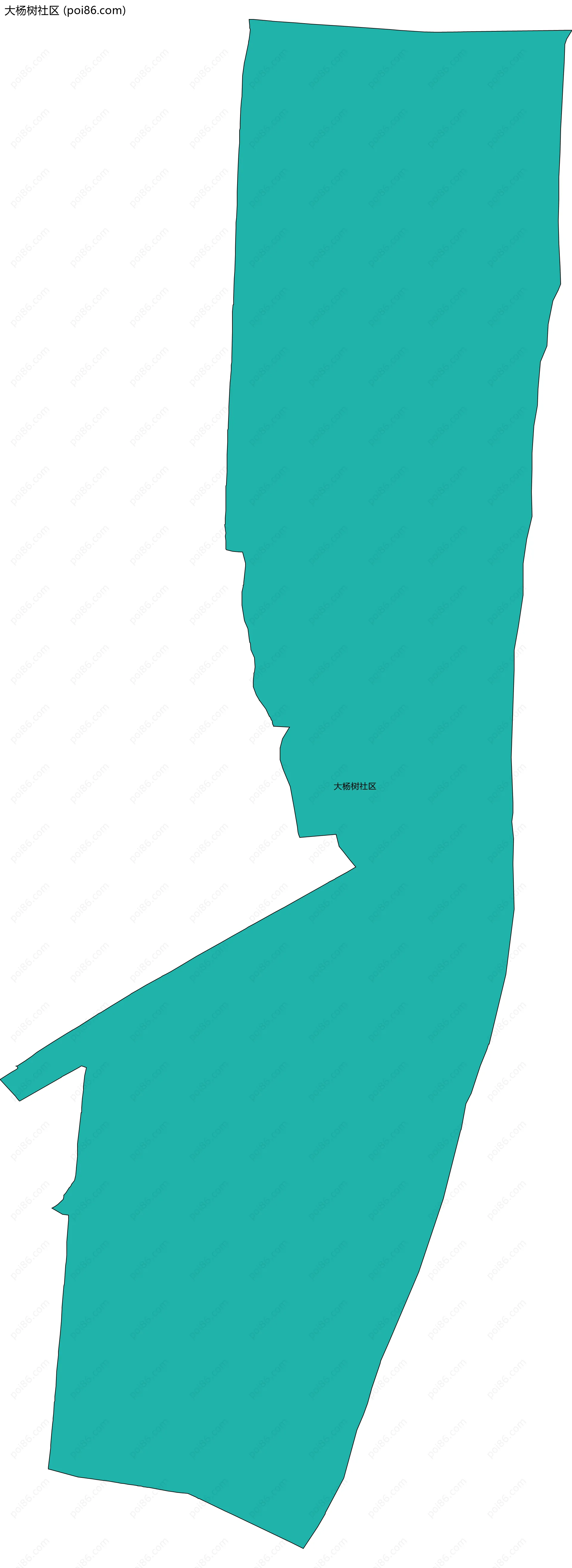 大杨树社区边界地图