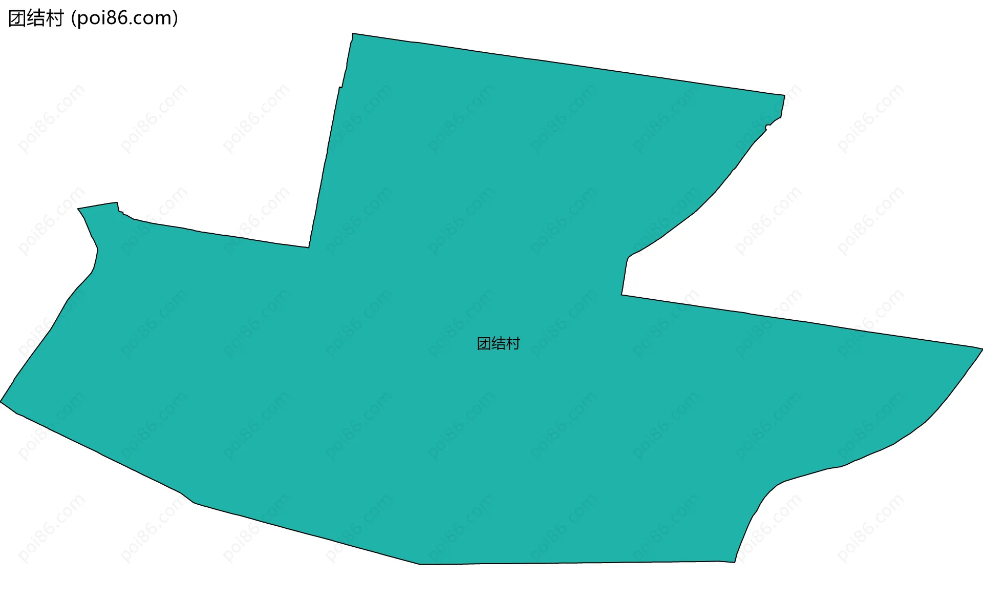 团结村边界地图