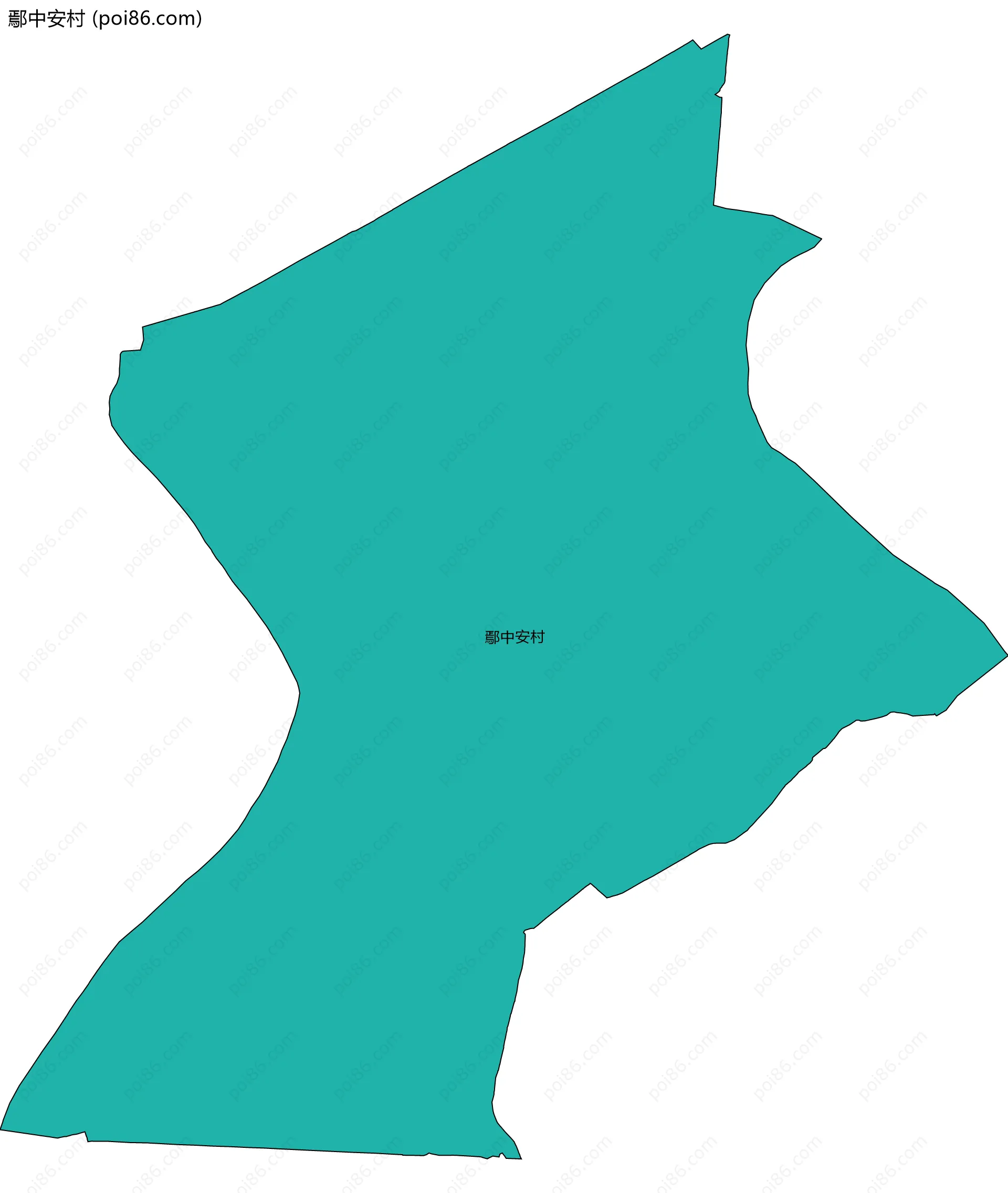 鄢中安村边界地图