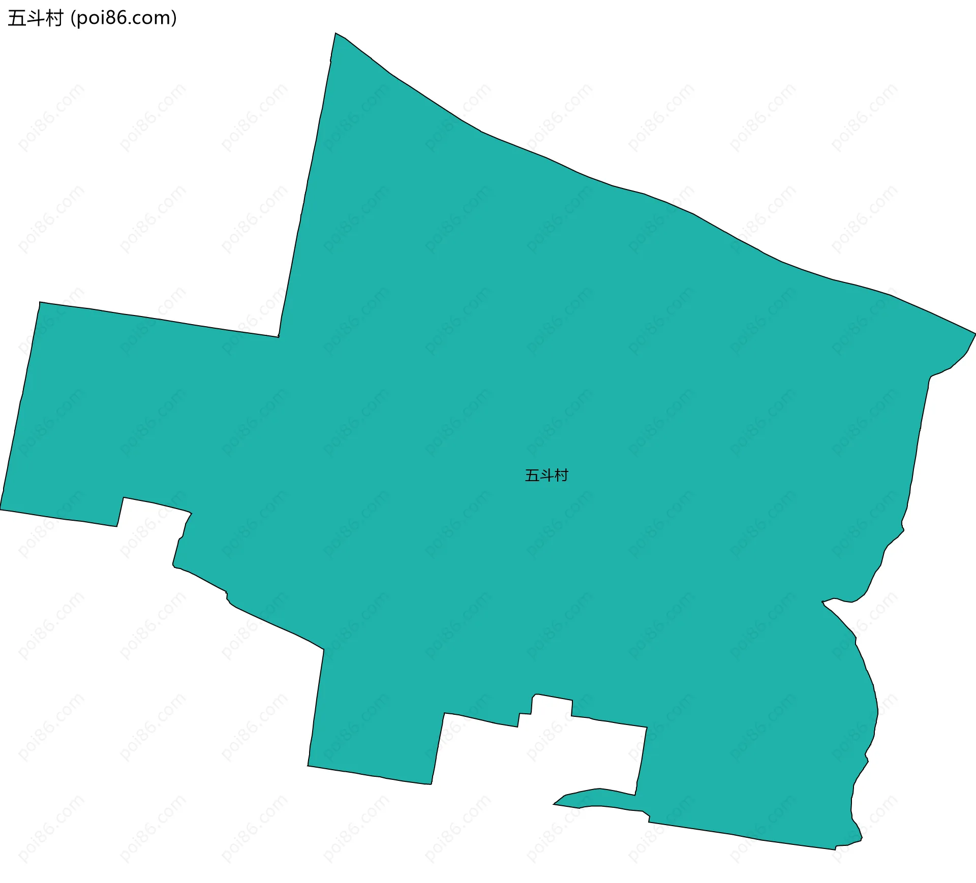 五斗村边界地图