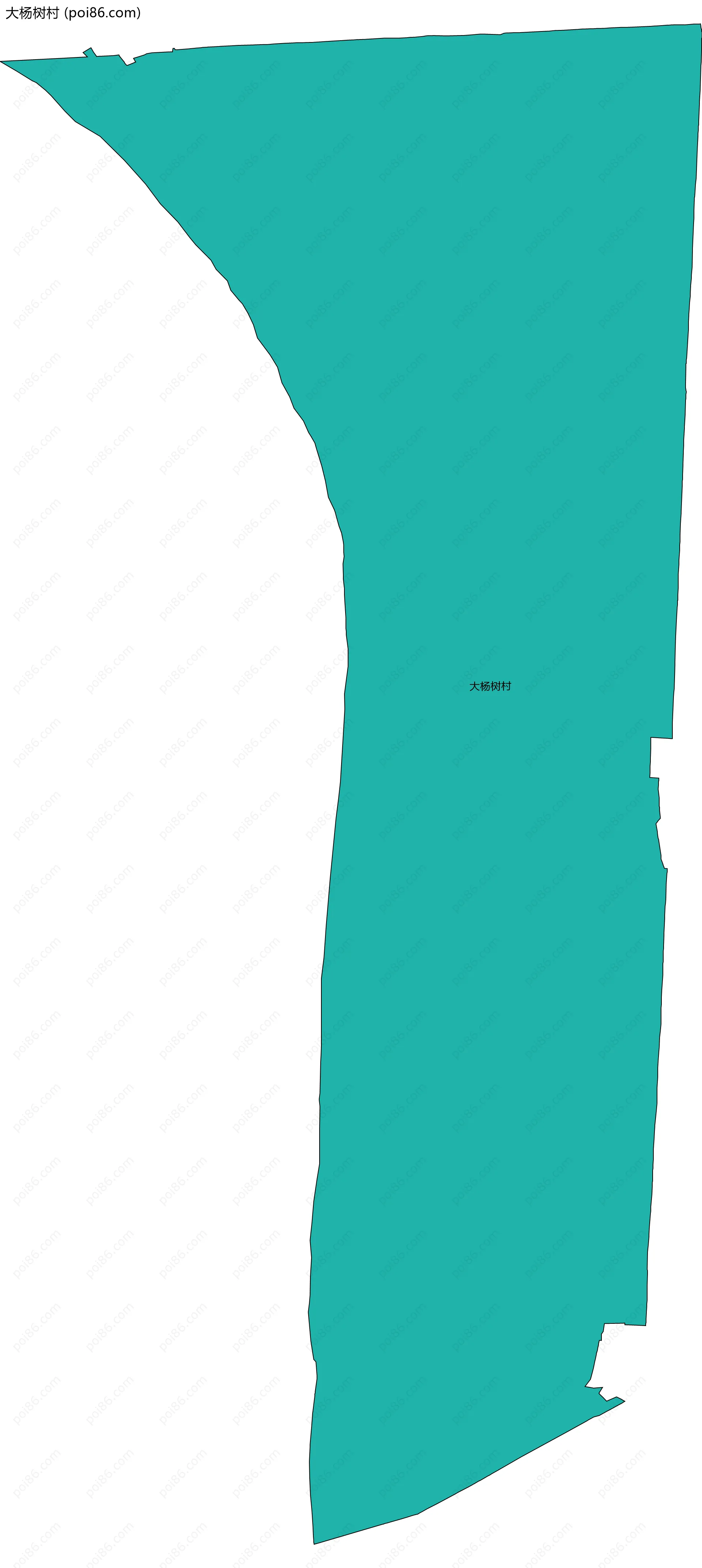 大杨树村边界地图