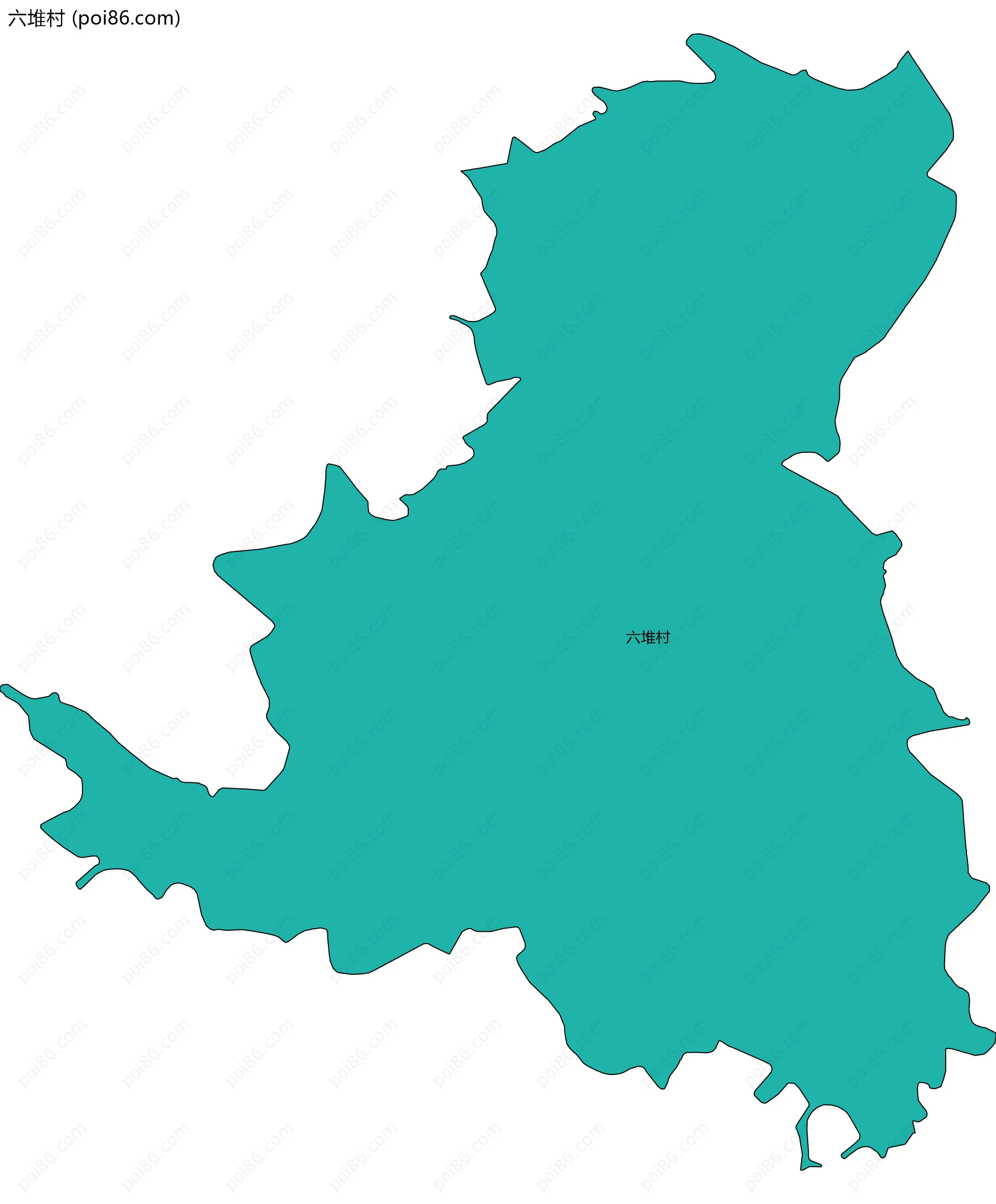 六堆村边界地图