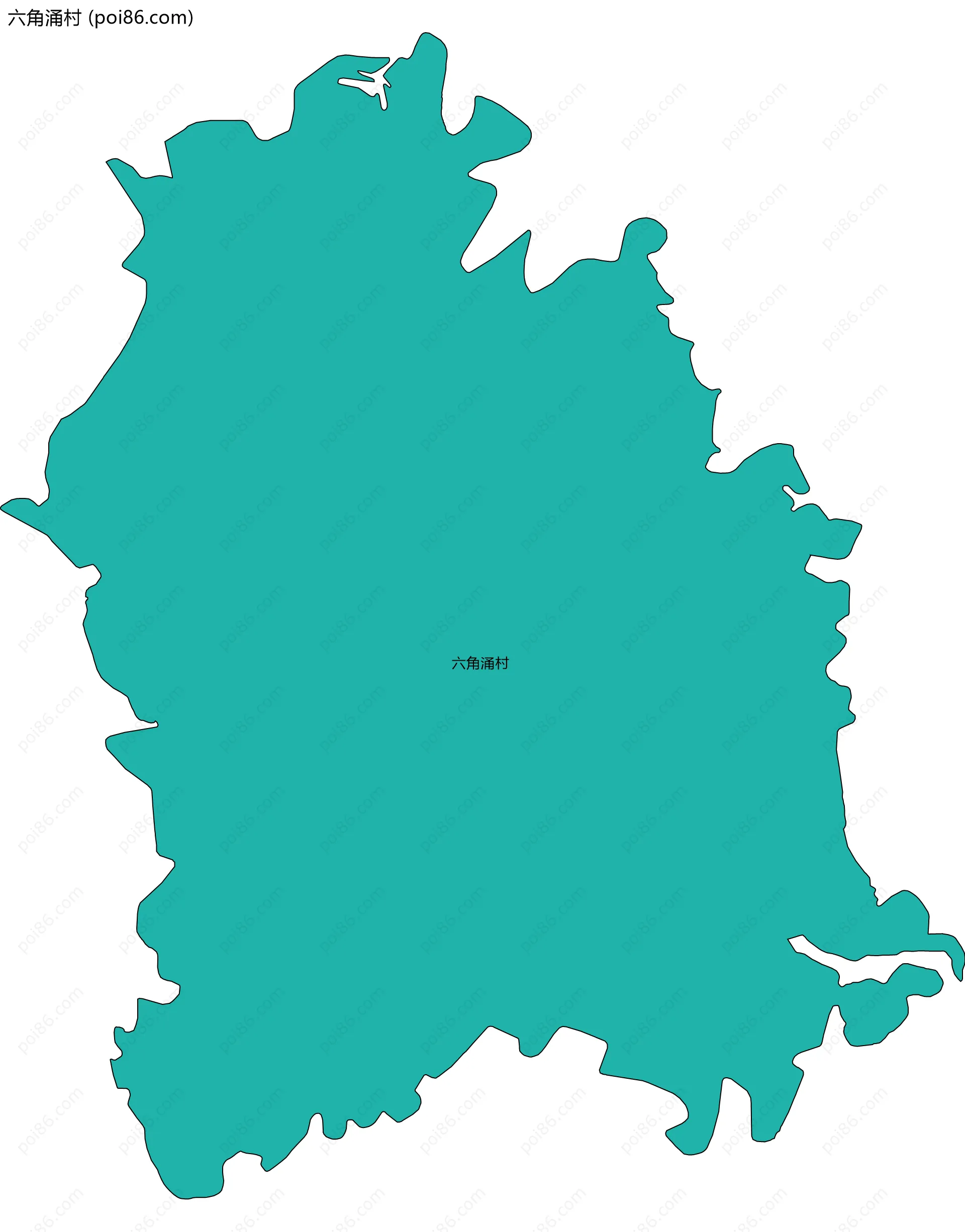 六角涌村边界地图