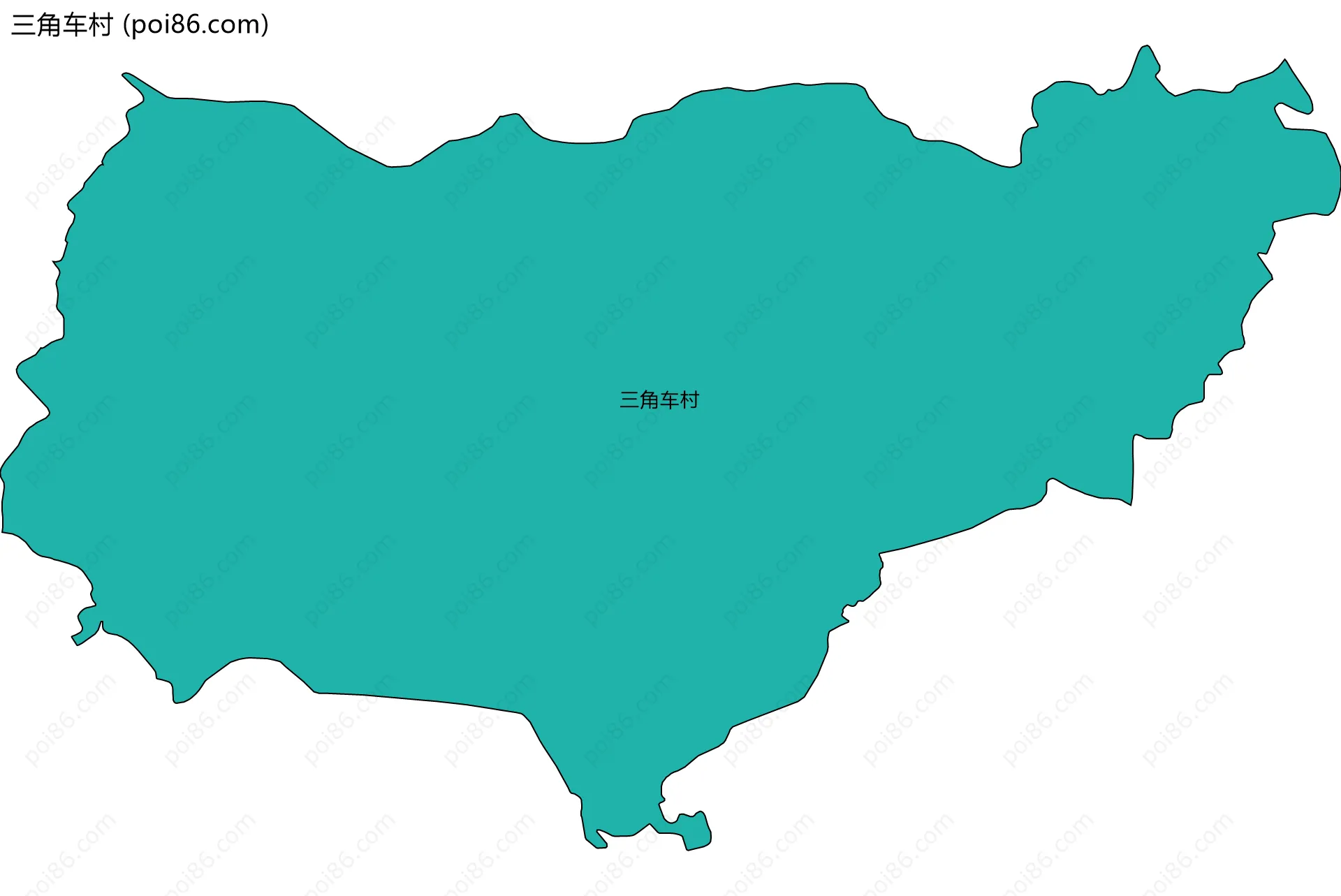 三角车村边界地图