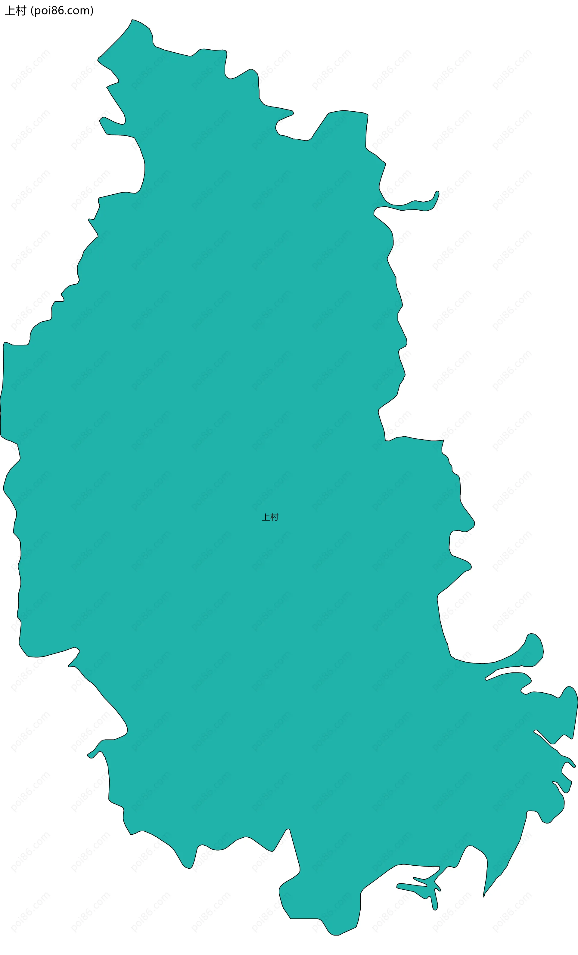 上村边界地图