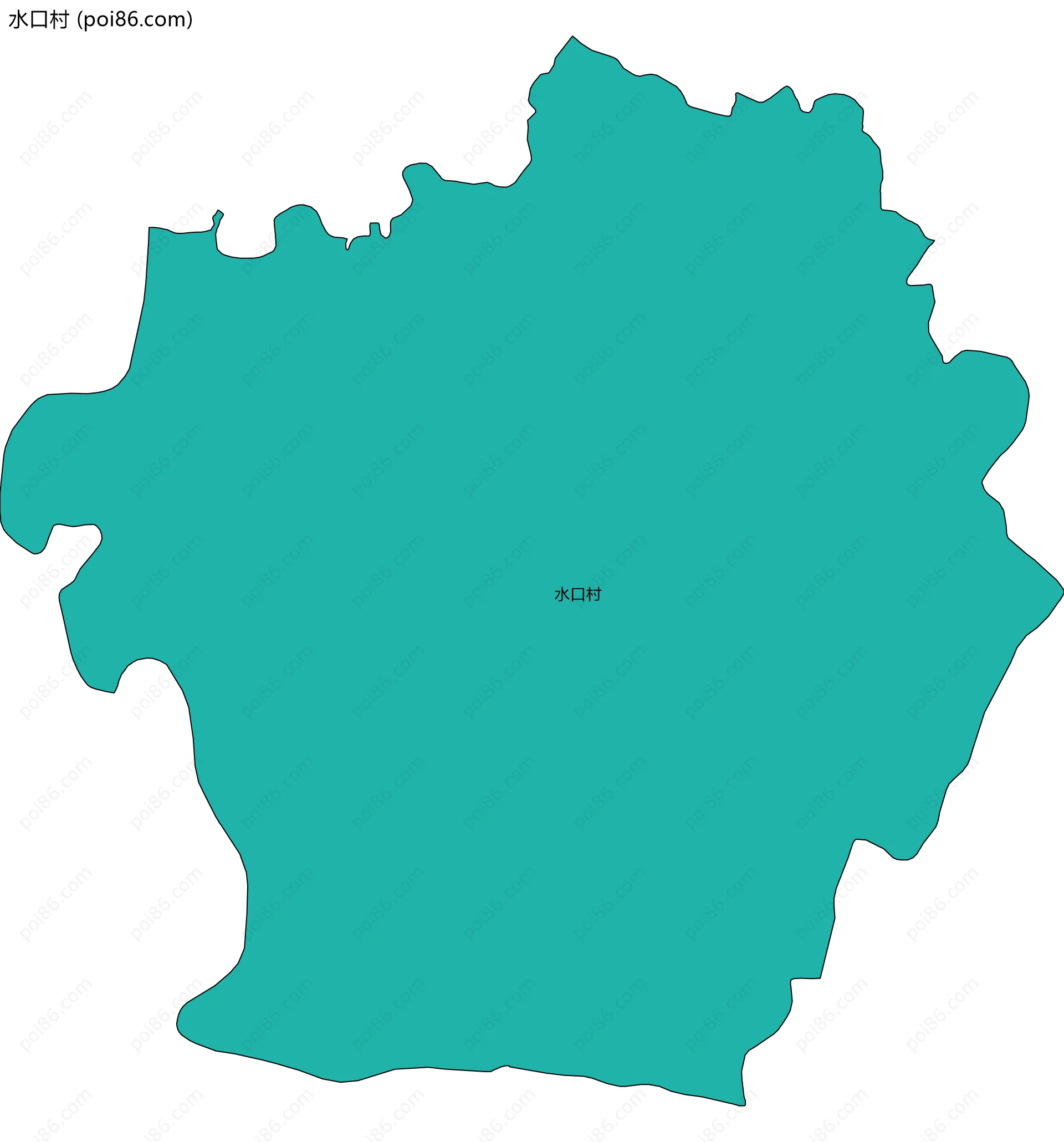 水口村边界地图