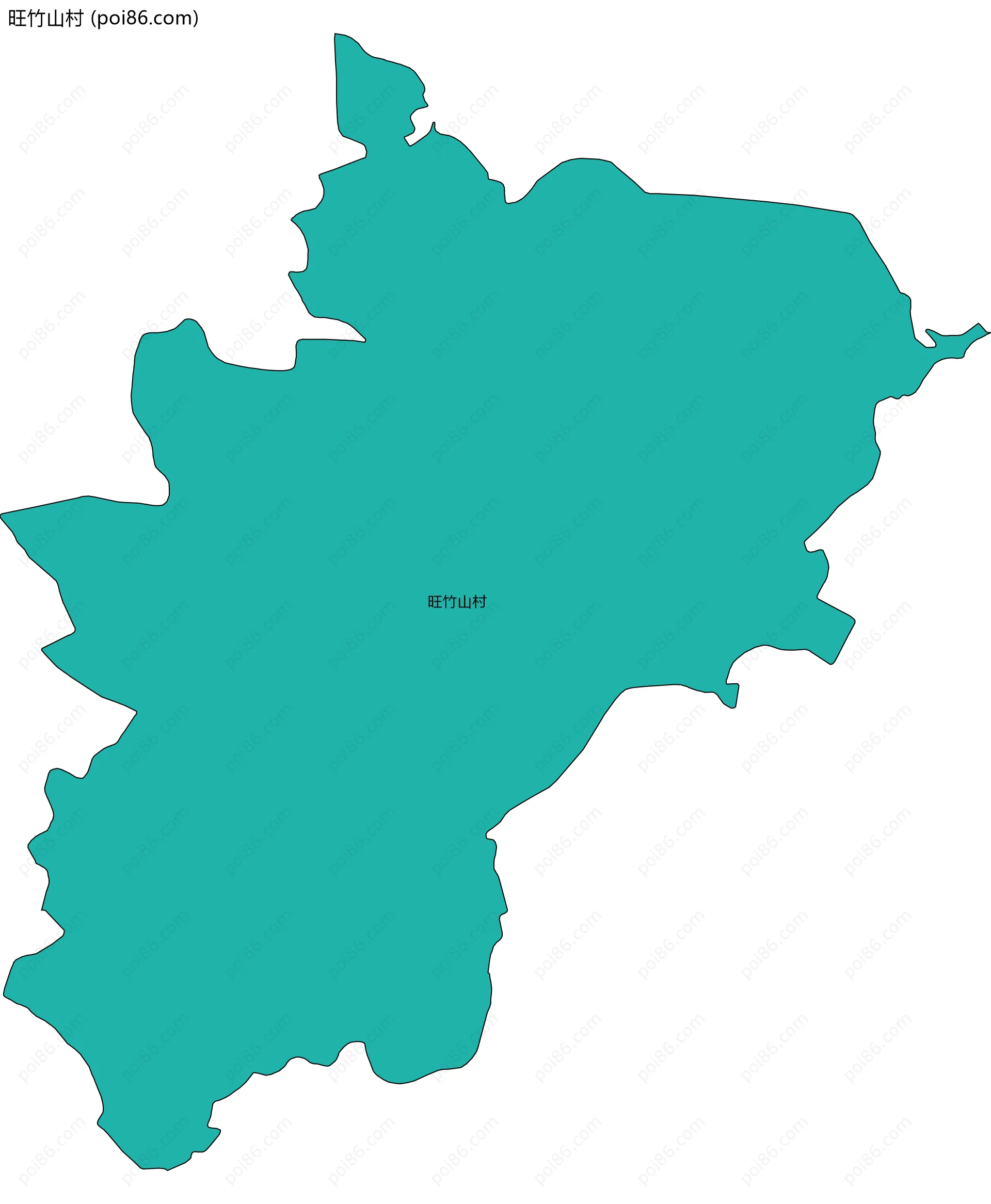 旺竹山村边界地图