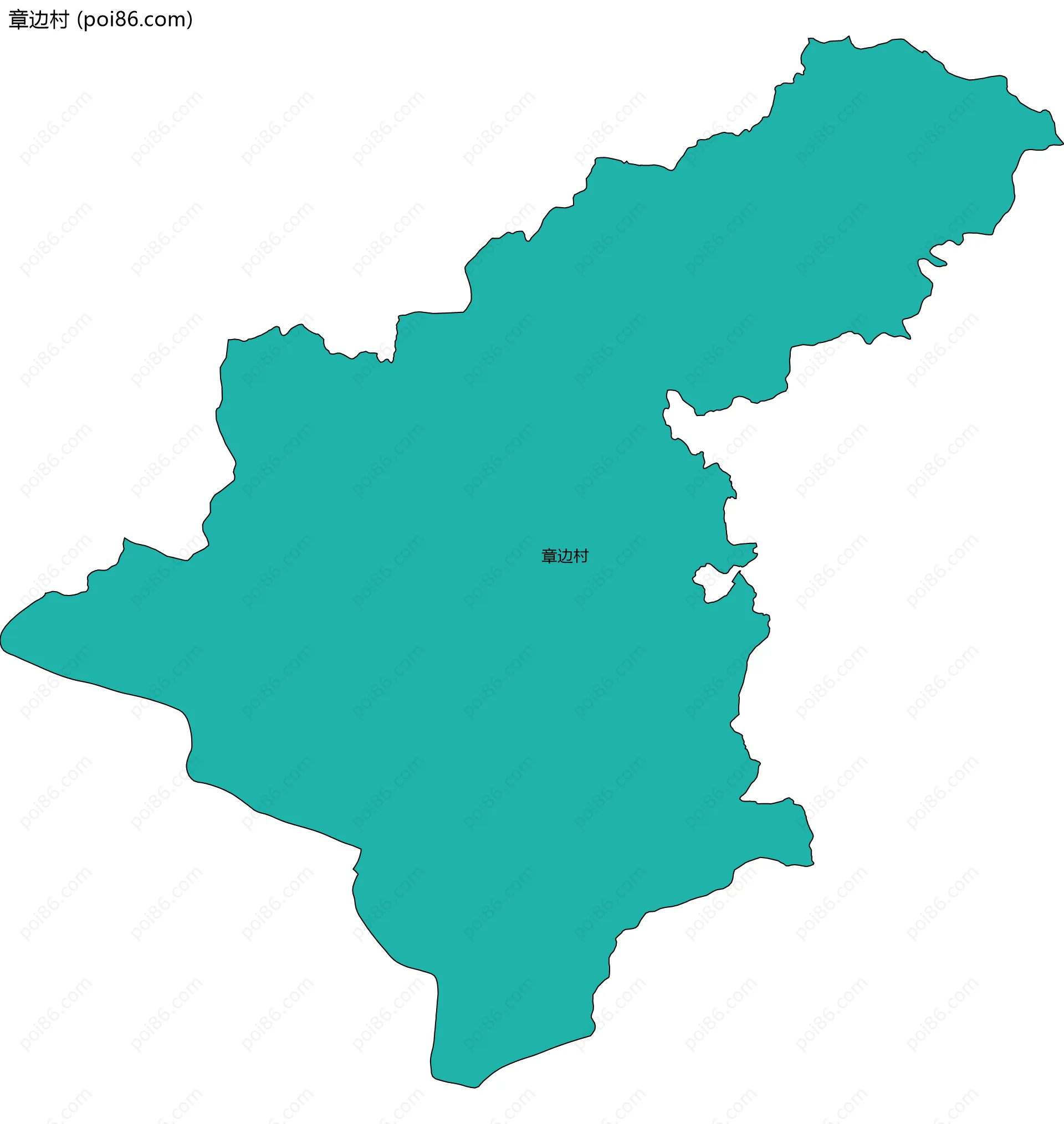 章边村边界地图