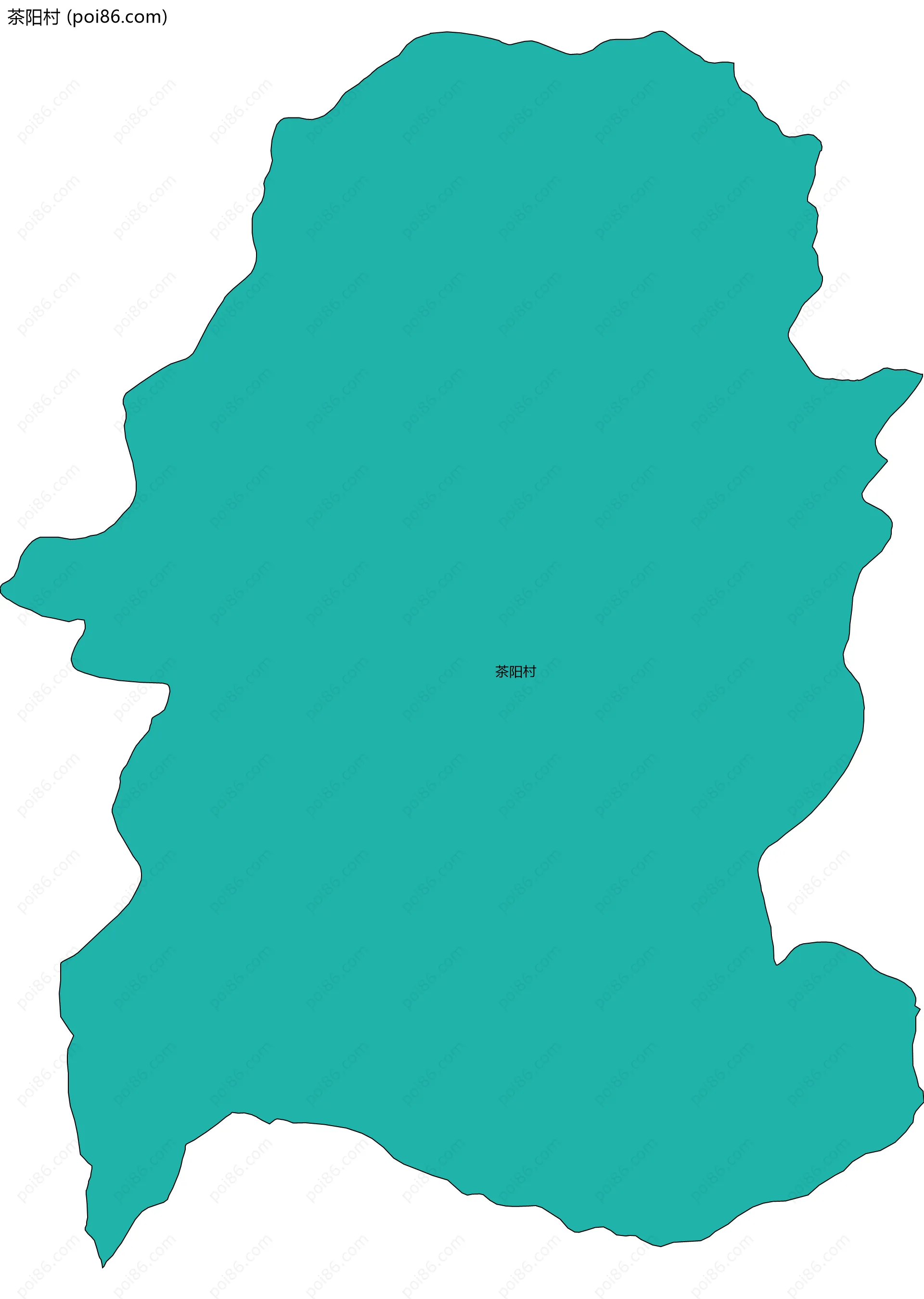 茶阳村边界地图