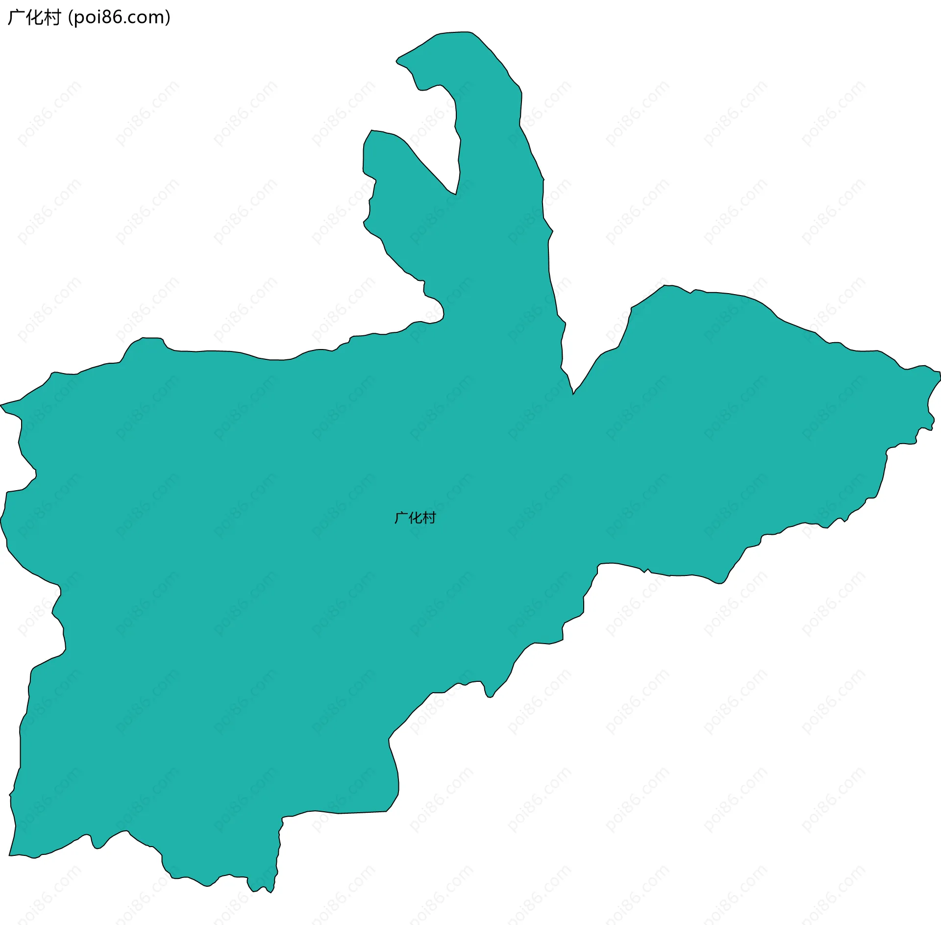 广化村边界地图