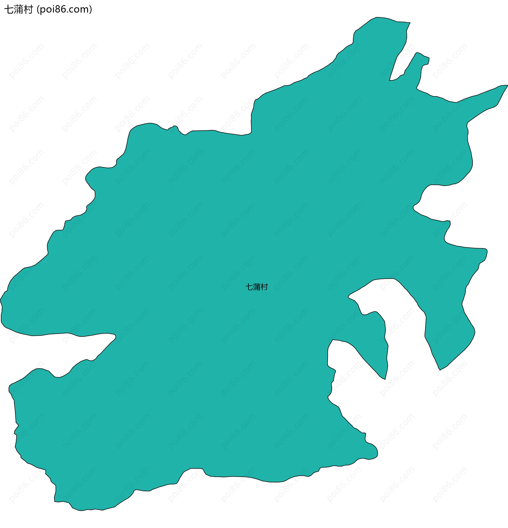 七蒲村边界地图